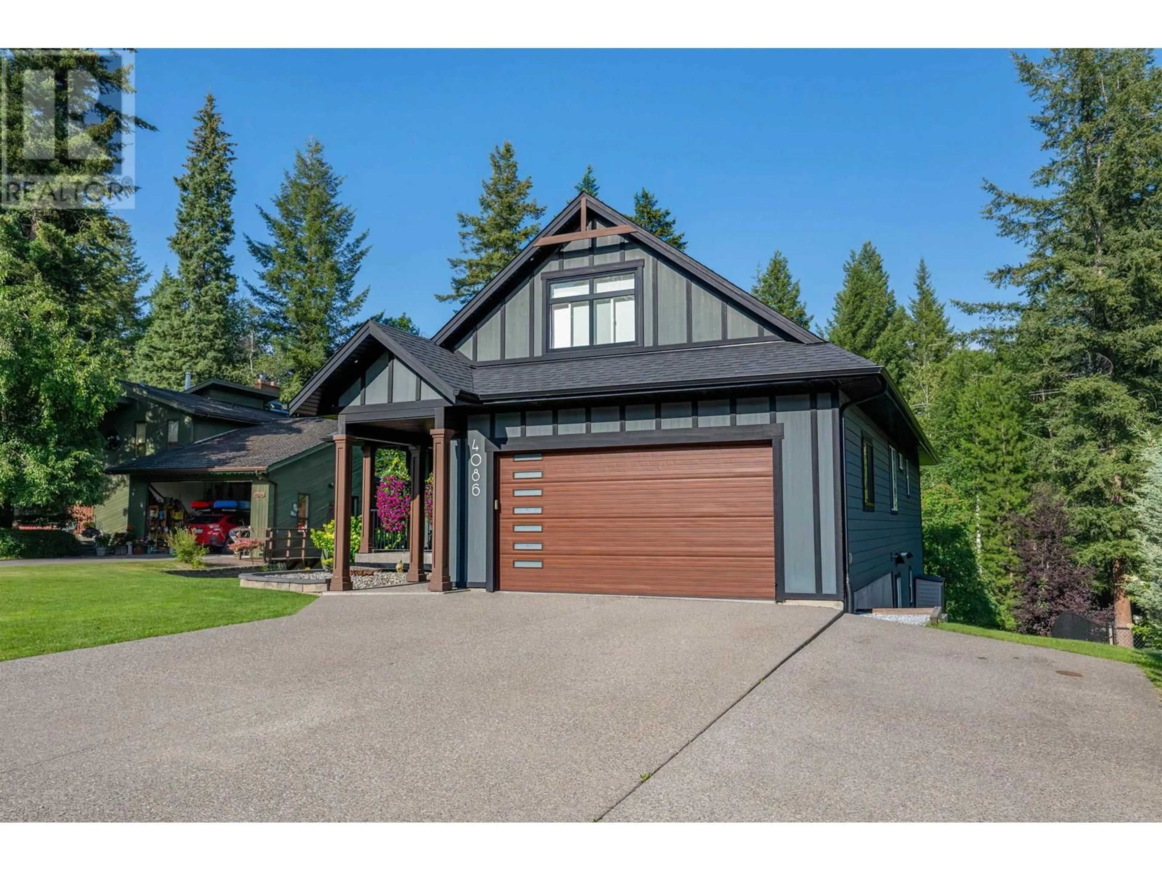 Home with vinyl exterior material, street for 4086 PRUDENTE PLACE, Prince George British Columbia V2N5K5
