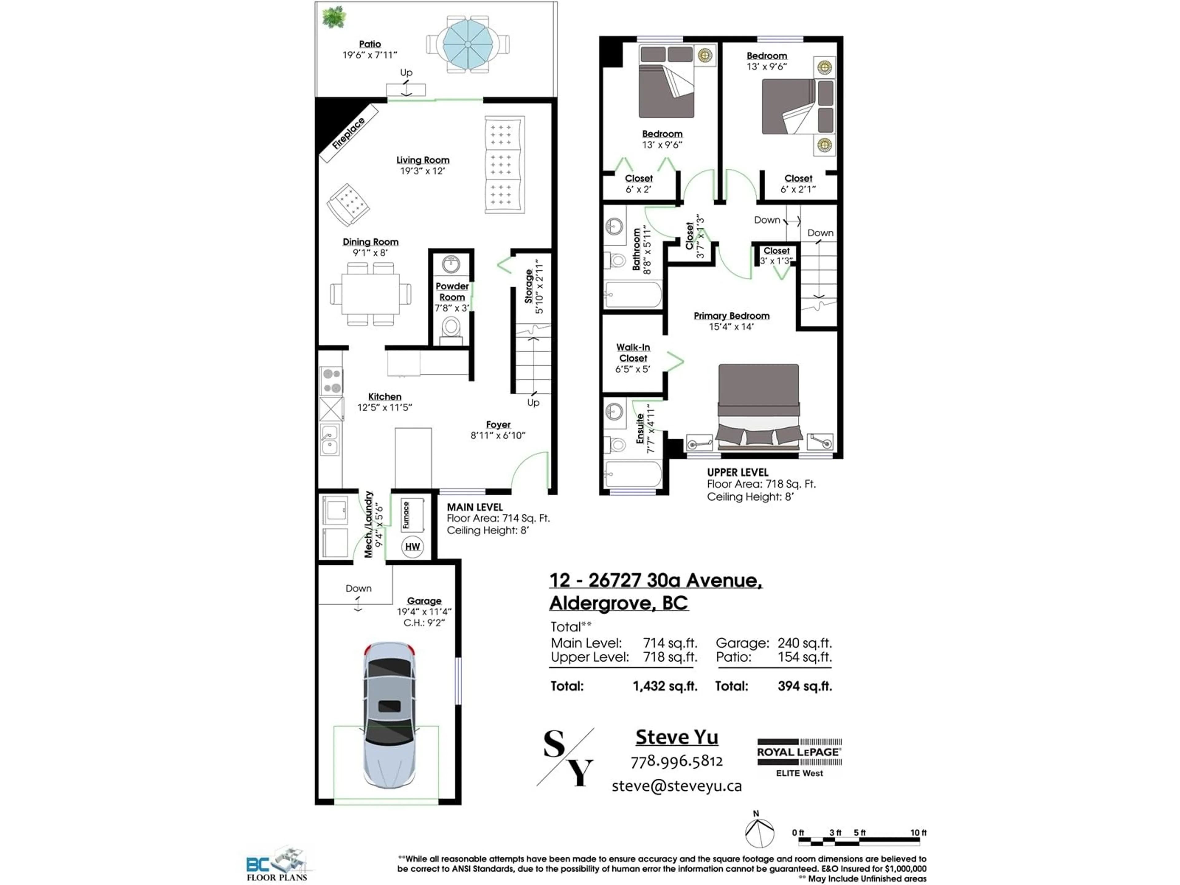 Floor plan for 12 - 26727 30A, Langley British Columbia V4W3S5