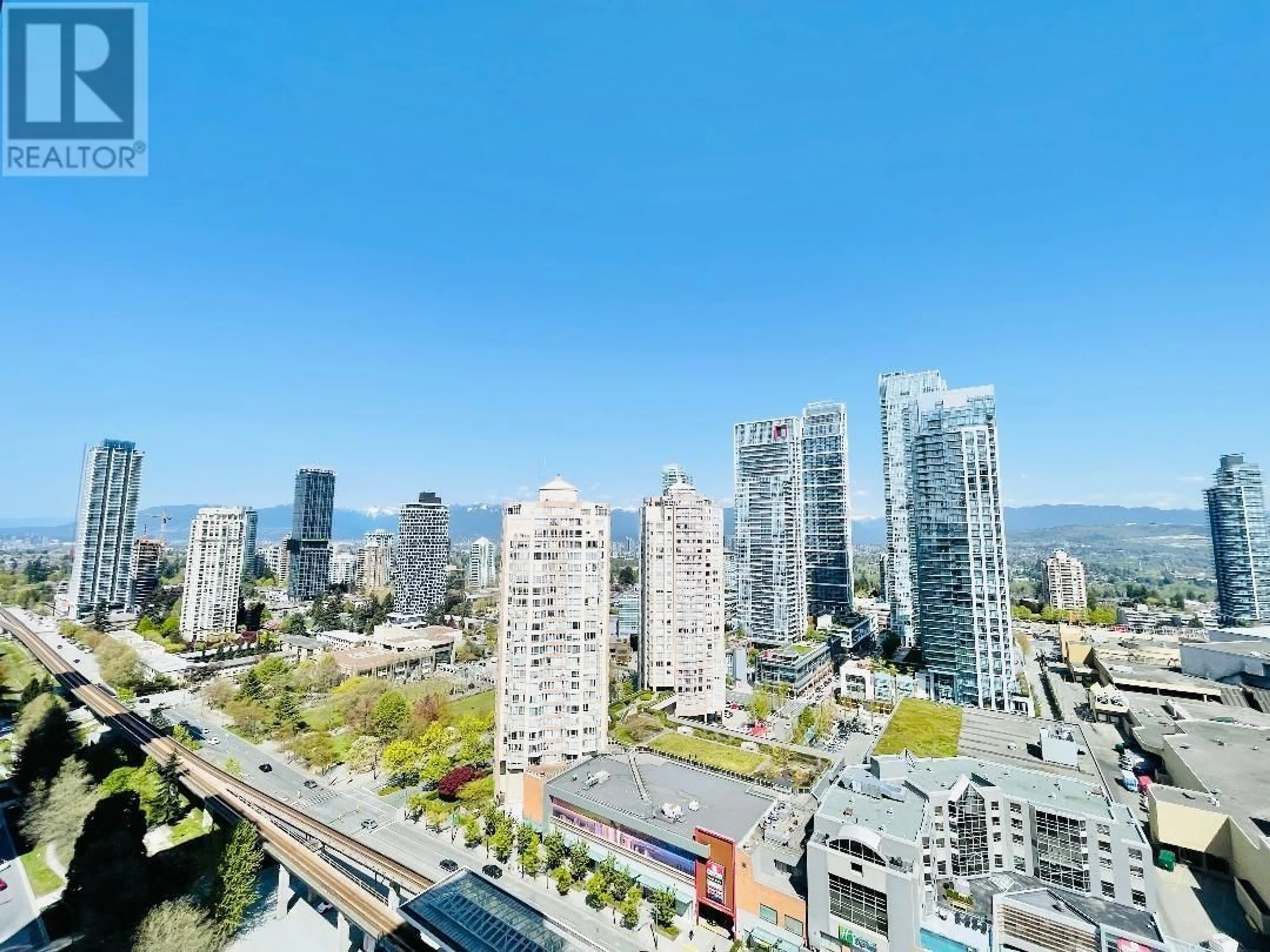 A pic from outside/outdoor area/front of a property/back of a property/a pic from drone, city buildings view from balcony for 2203 - 4458 BERESFORD STREET, Burnaby British Columbia V5H0J1