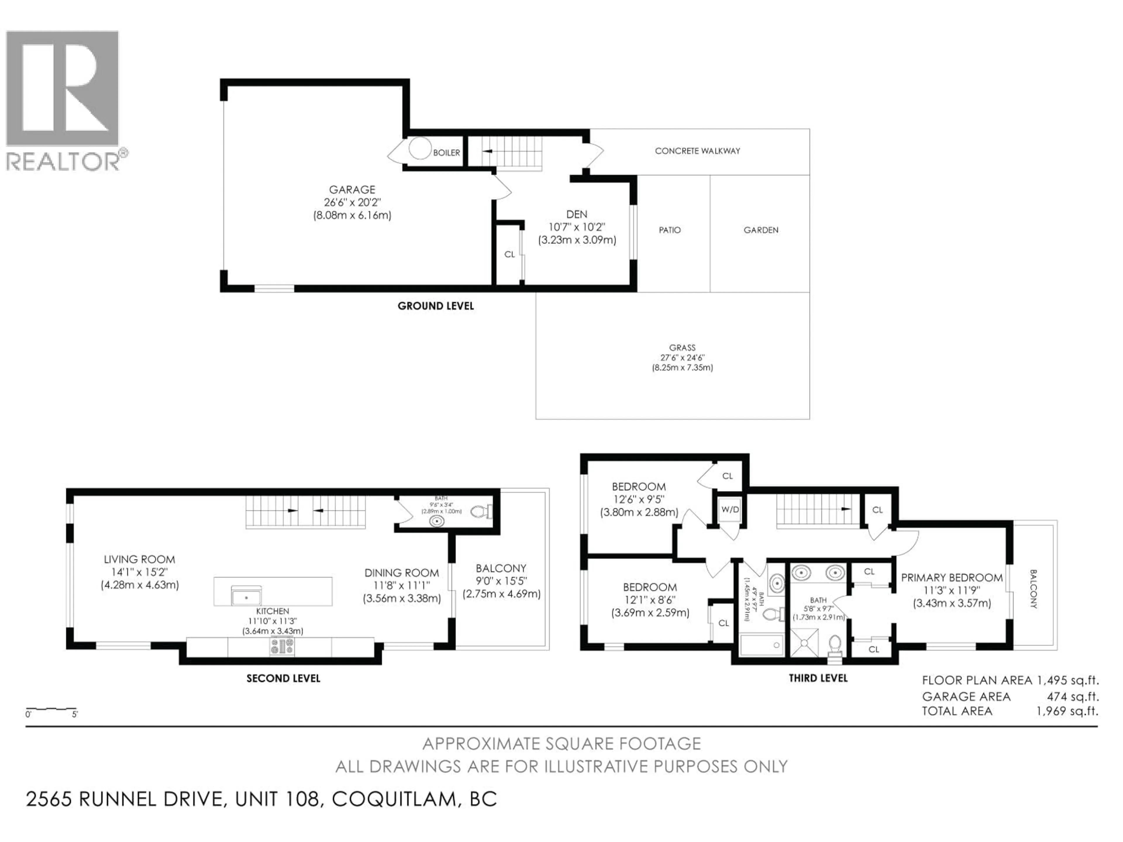 Floor plan for 108 - 2565 RUNNEL DRIVE, Coquitlam British Columbia V3E0M7