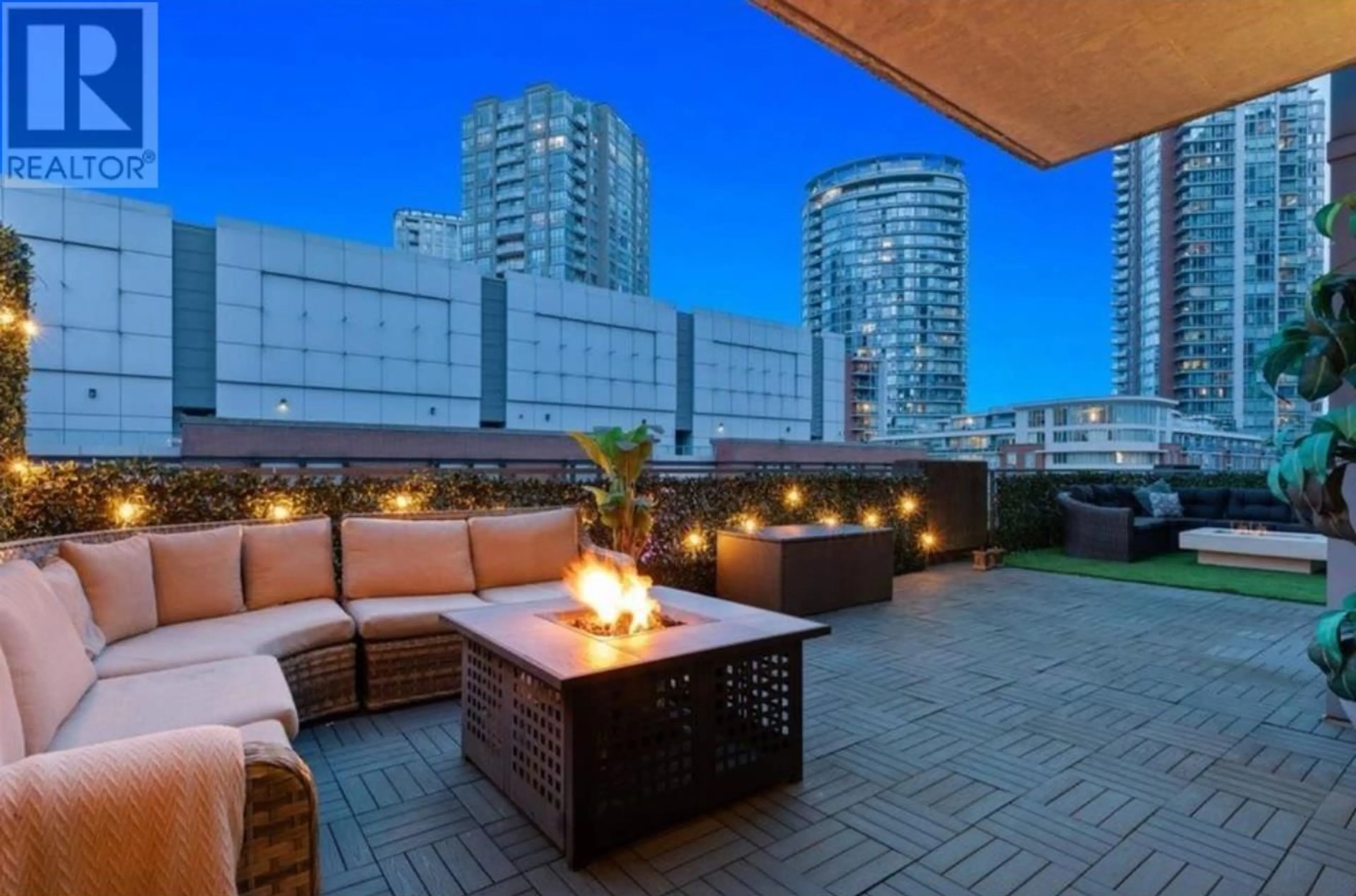 Patio, city buildings view from balcony for 312 - 555 ABBOTT  STREET STREET, Vancouver British Columbia V6B6B8