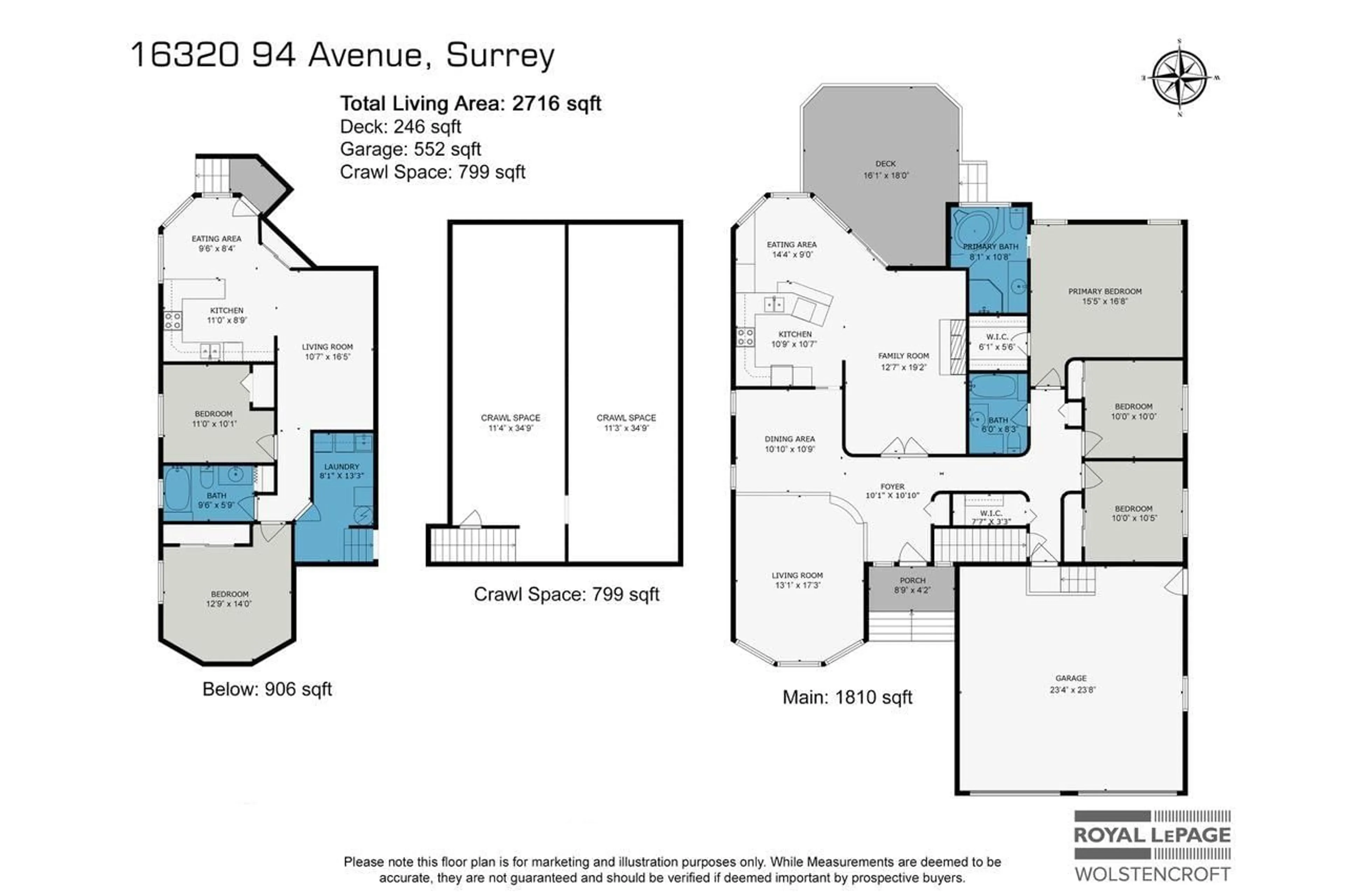 Floor plan for 16320 94, Surrey British Columbia V4N3C6