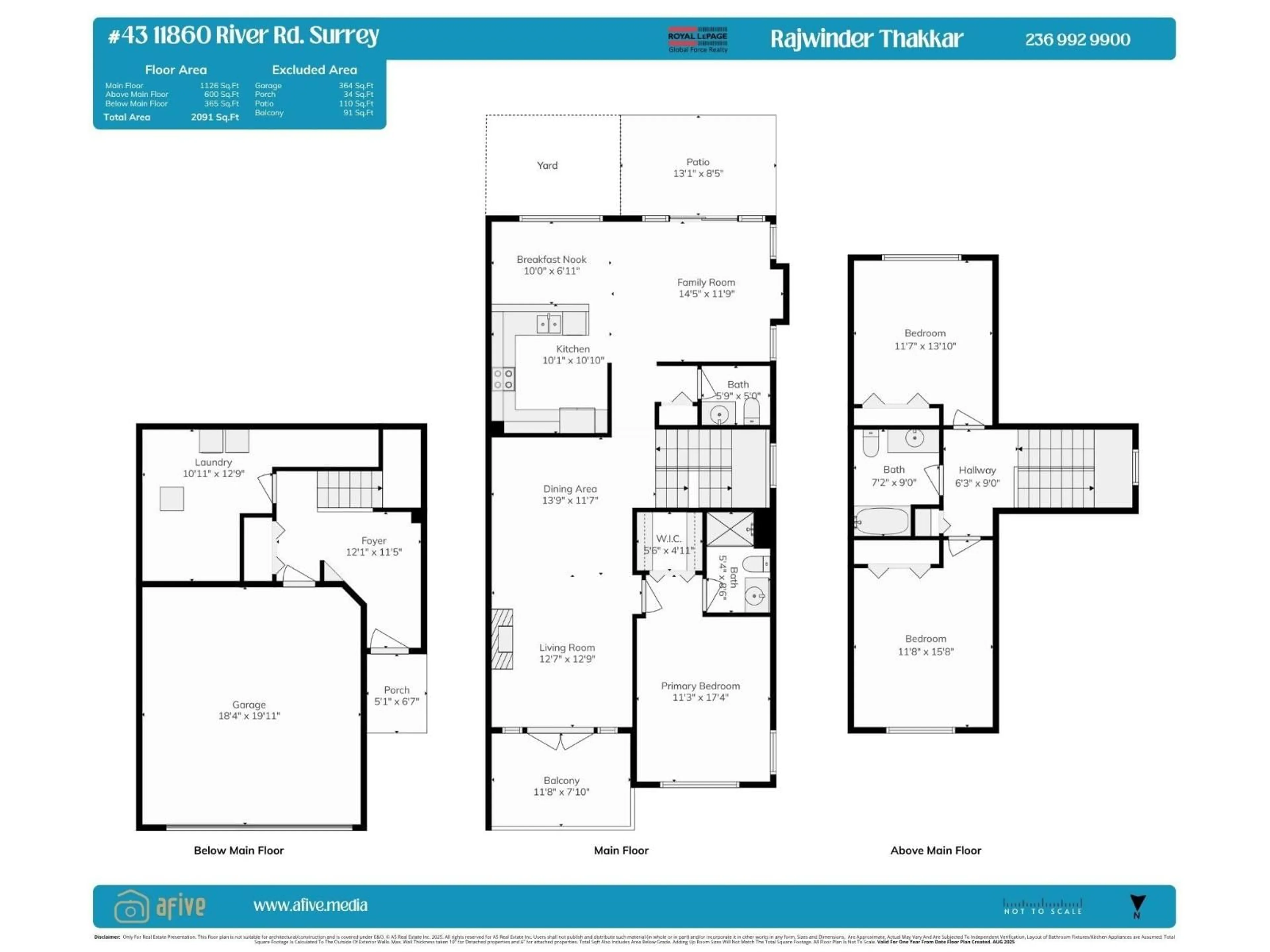 Floor plan for 43 - 11860 RIVER, Surrey British Columbia V3V2V7