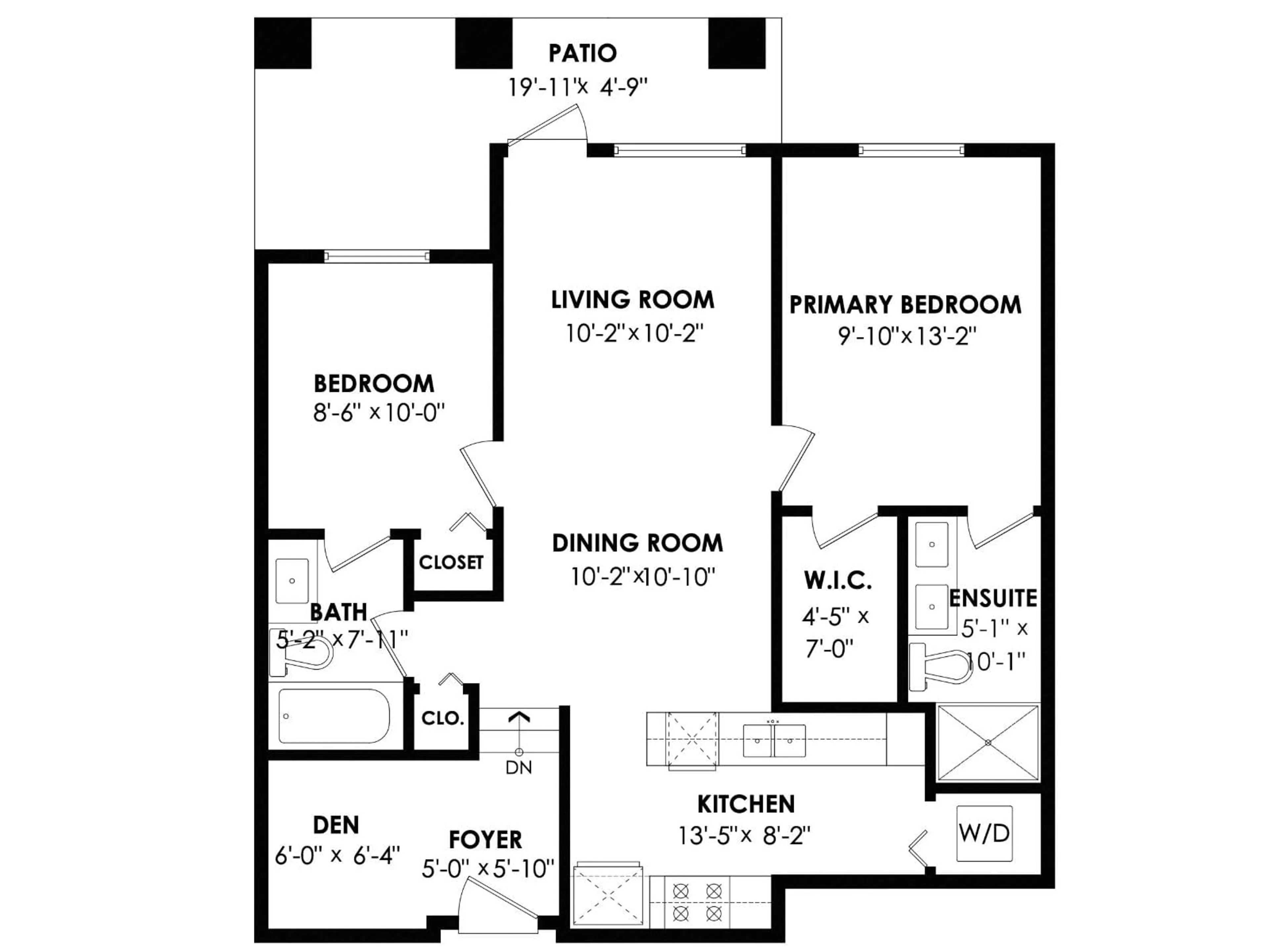 Floor plan for 215 - 2855 156, Surrey British Columbia V3Z3Y3