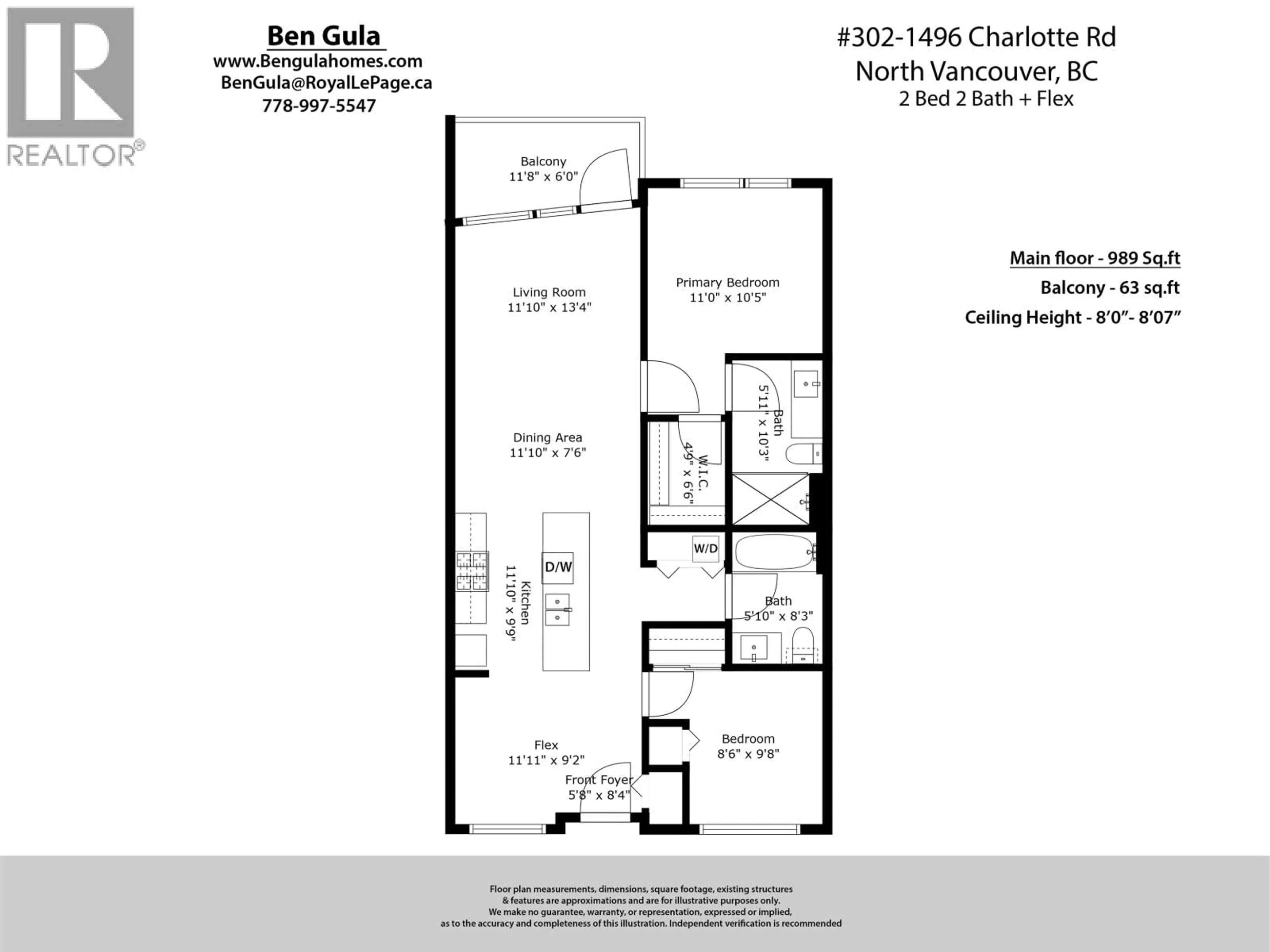 Floor plan for 302 - 1496 CHARLOTTE ROAD, North Vancouver British Columbia V7J0C9