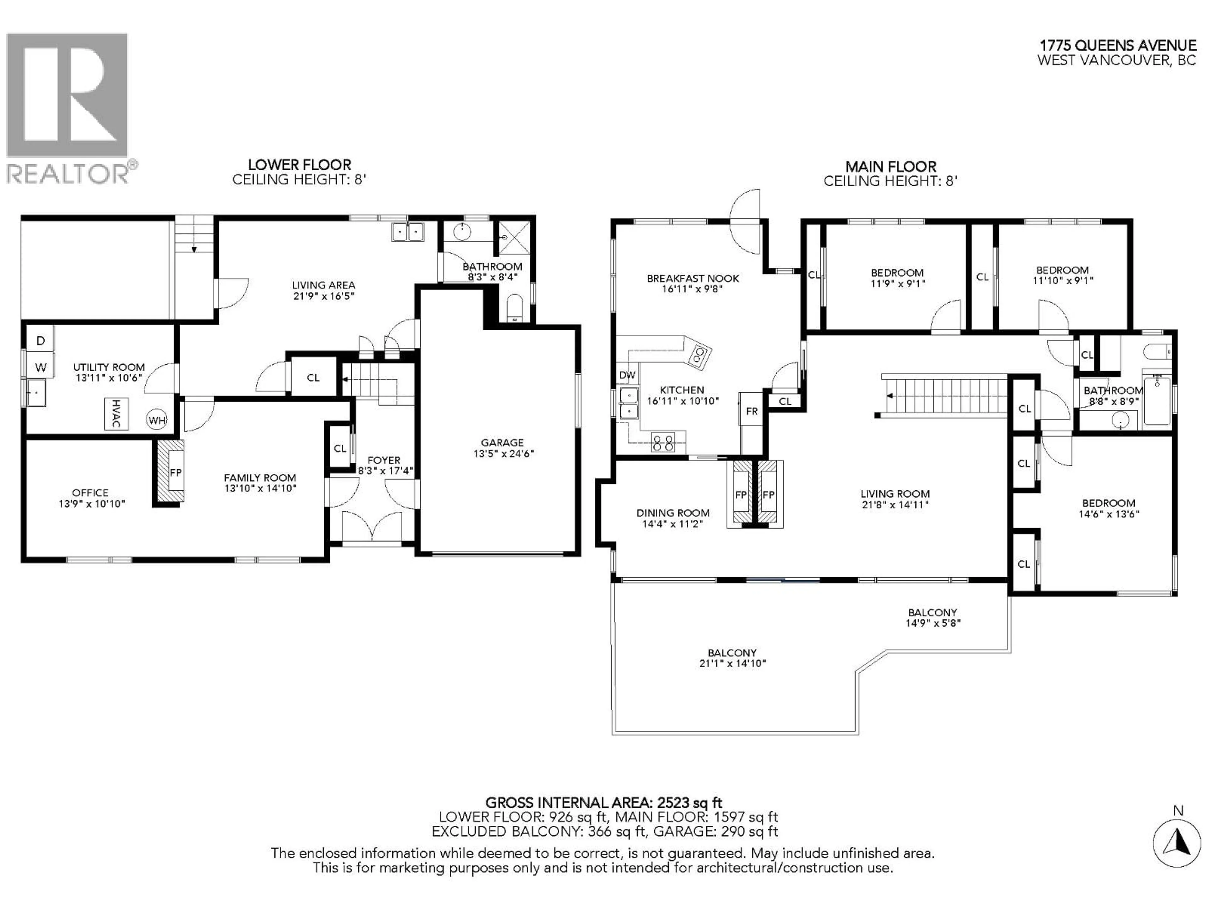 Floor plan for 1775 QUEENS AVENUE, West Vancouver British Columbia V7V2X6
