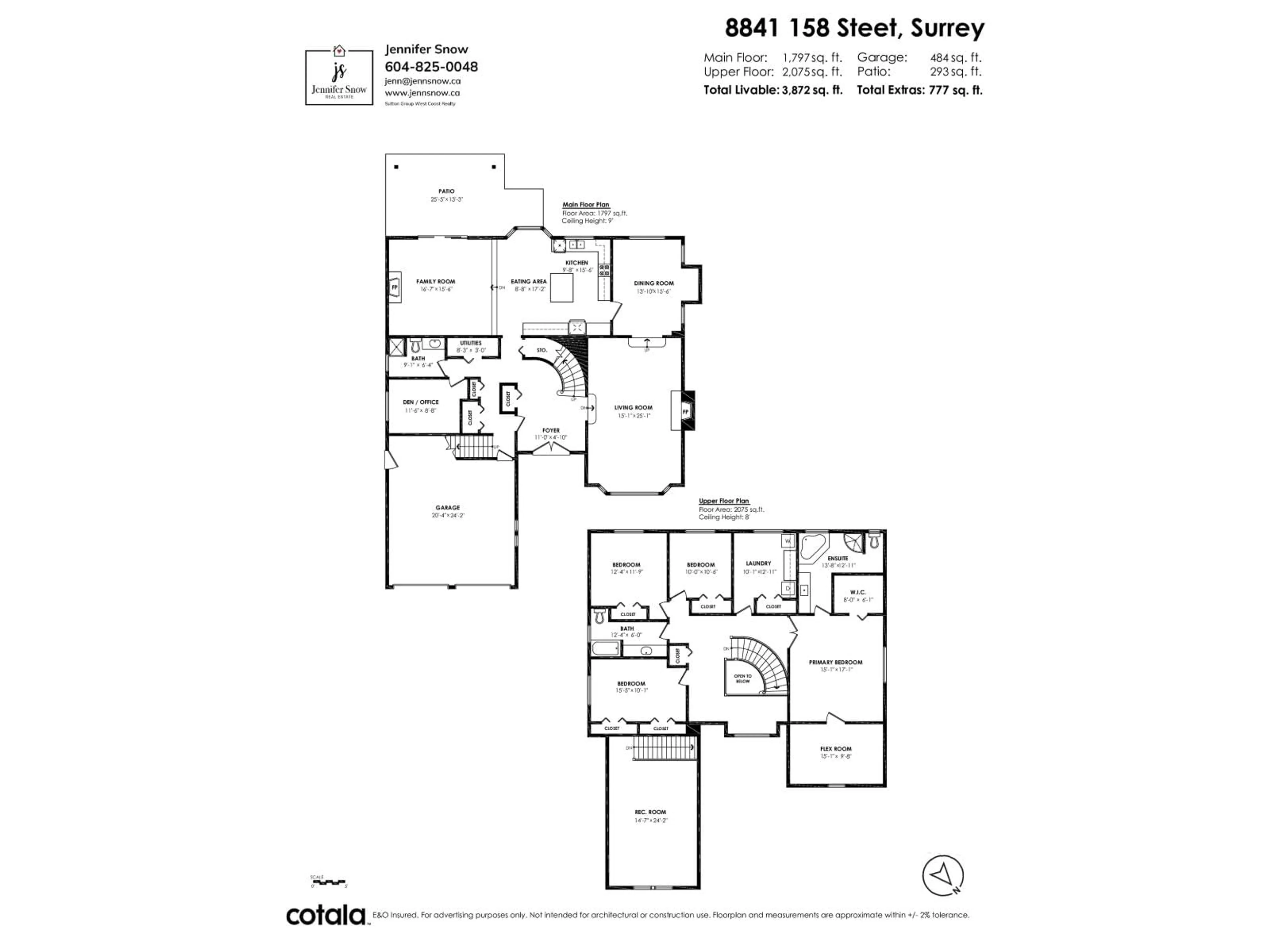 Floor plan for 8841 158, Surrey British Columbia V4N2Y7