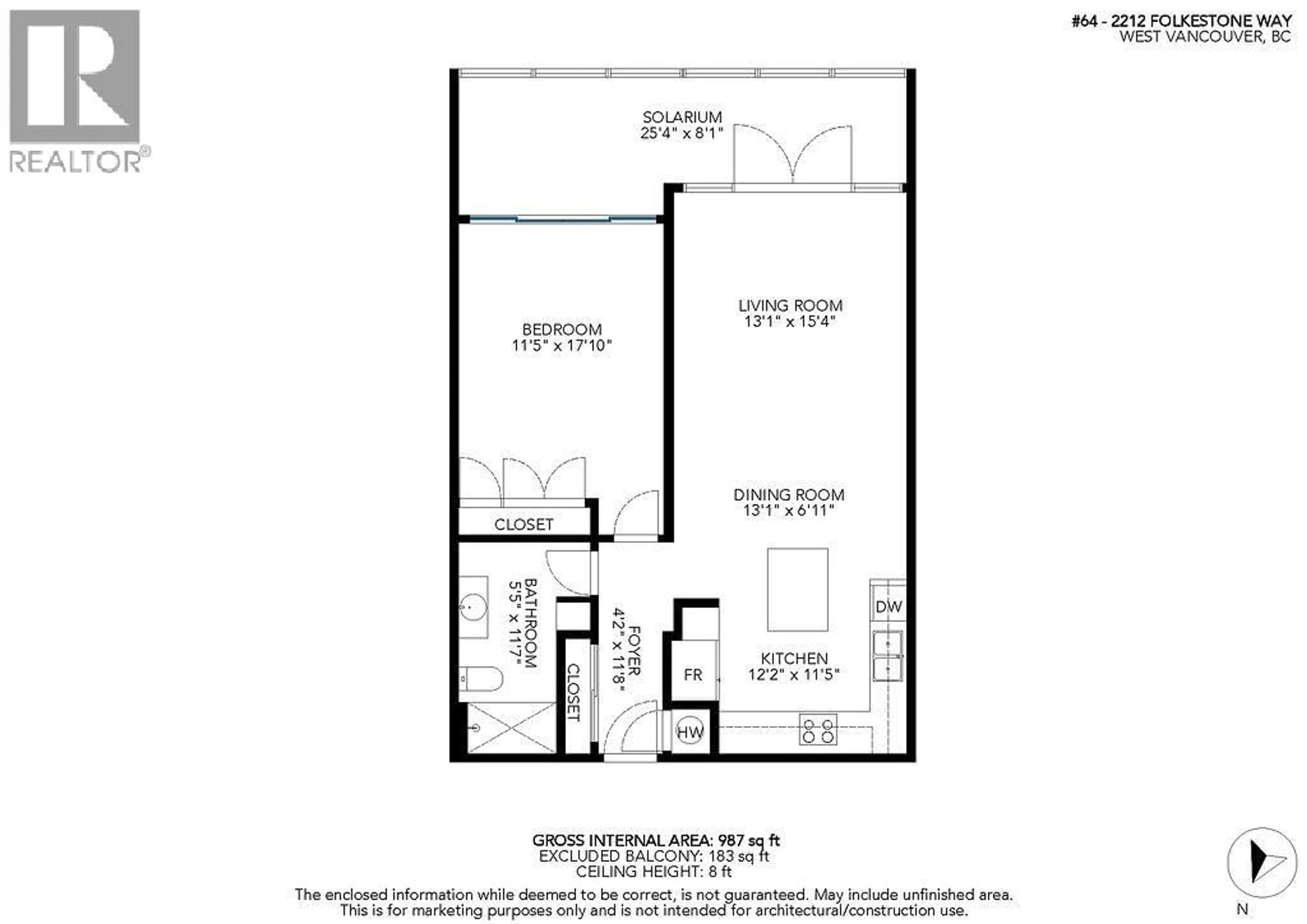 Floor plan for 64 - 2212 FOLKESTONE WAY, West Vancouver British Columbia V7S2X7