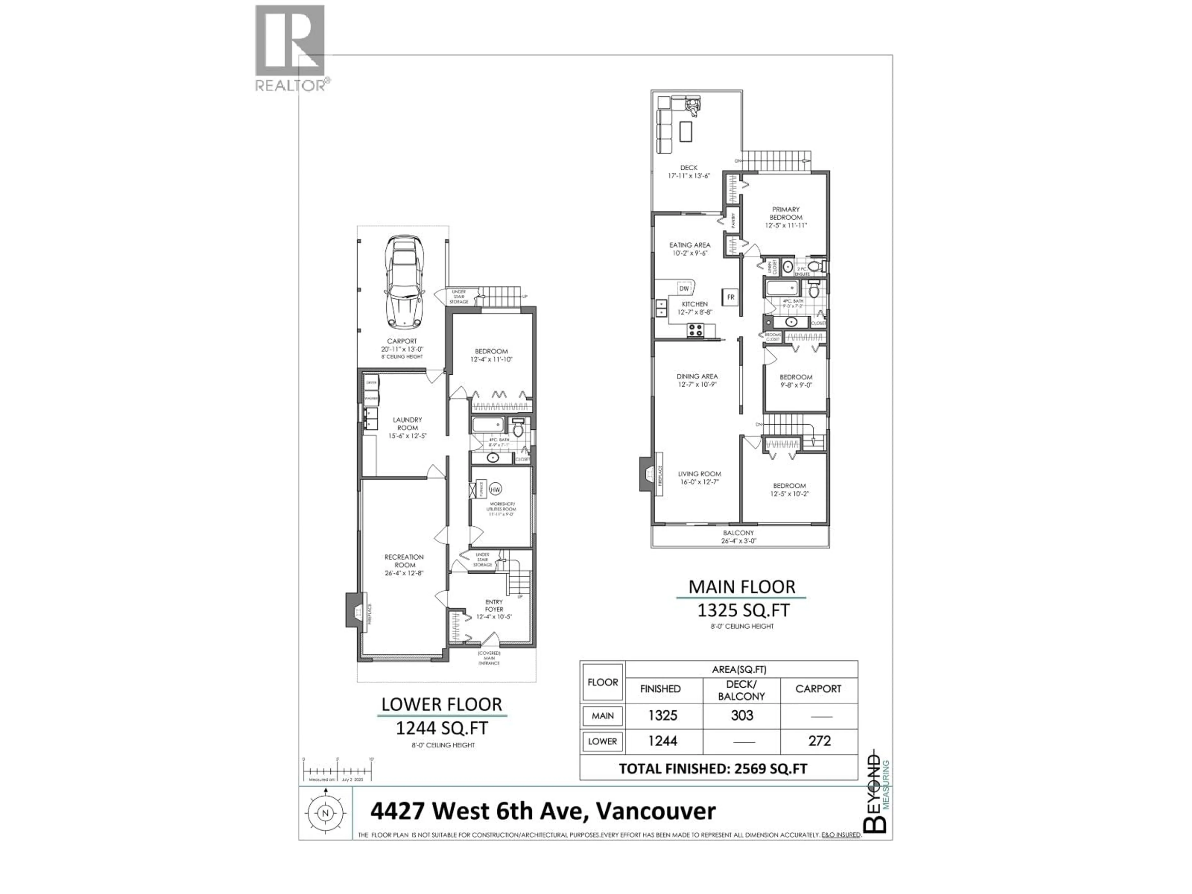 Floor plan for 4427 6TH AVENUE, Vancouver British Columbia V6R1V2