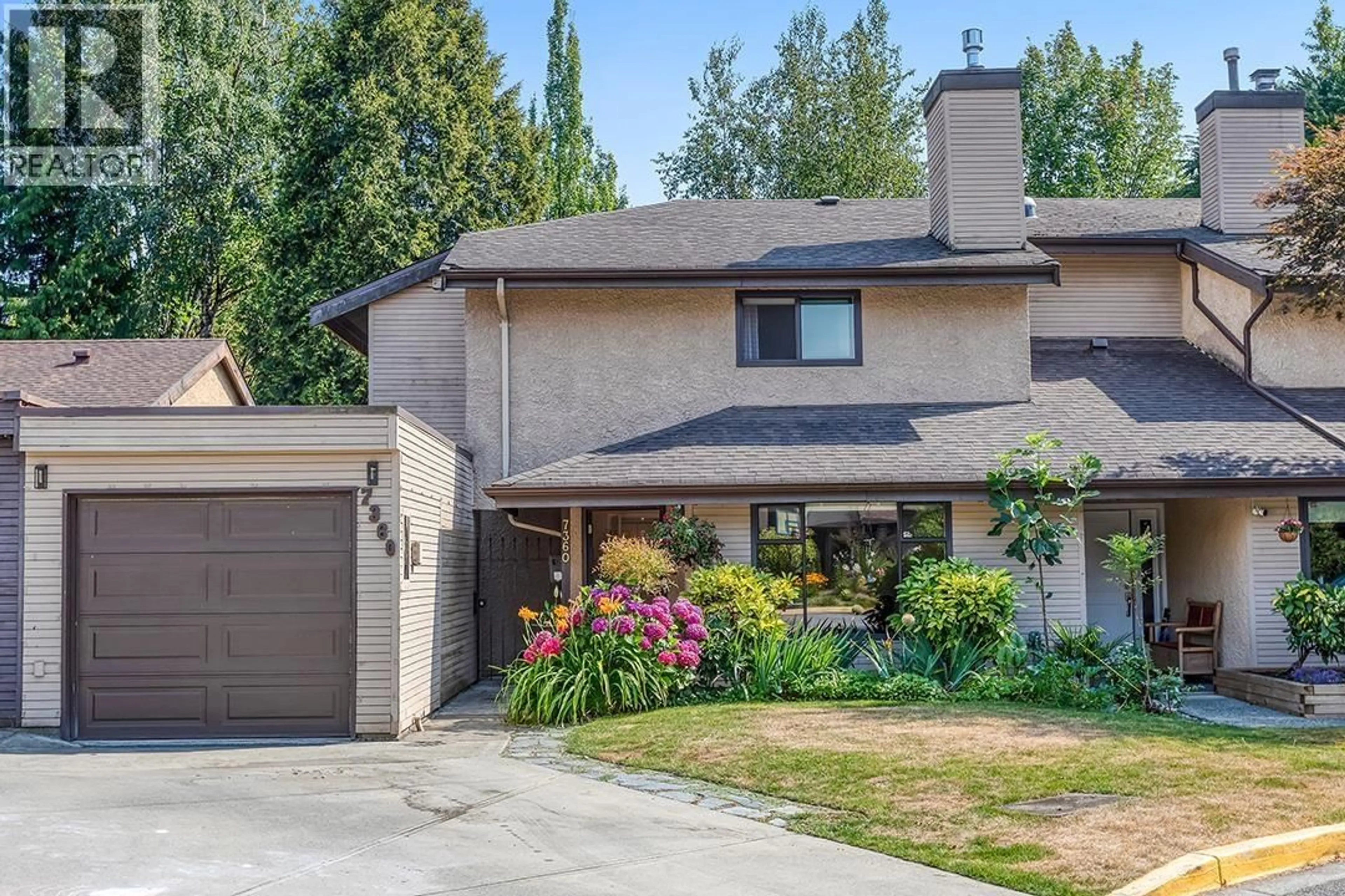 Home with vinyl exterior material, street for 7360 TOBA PLACE, Vancouver British Columbia V5S4B4