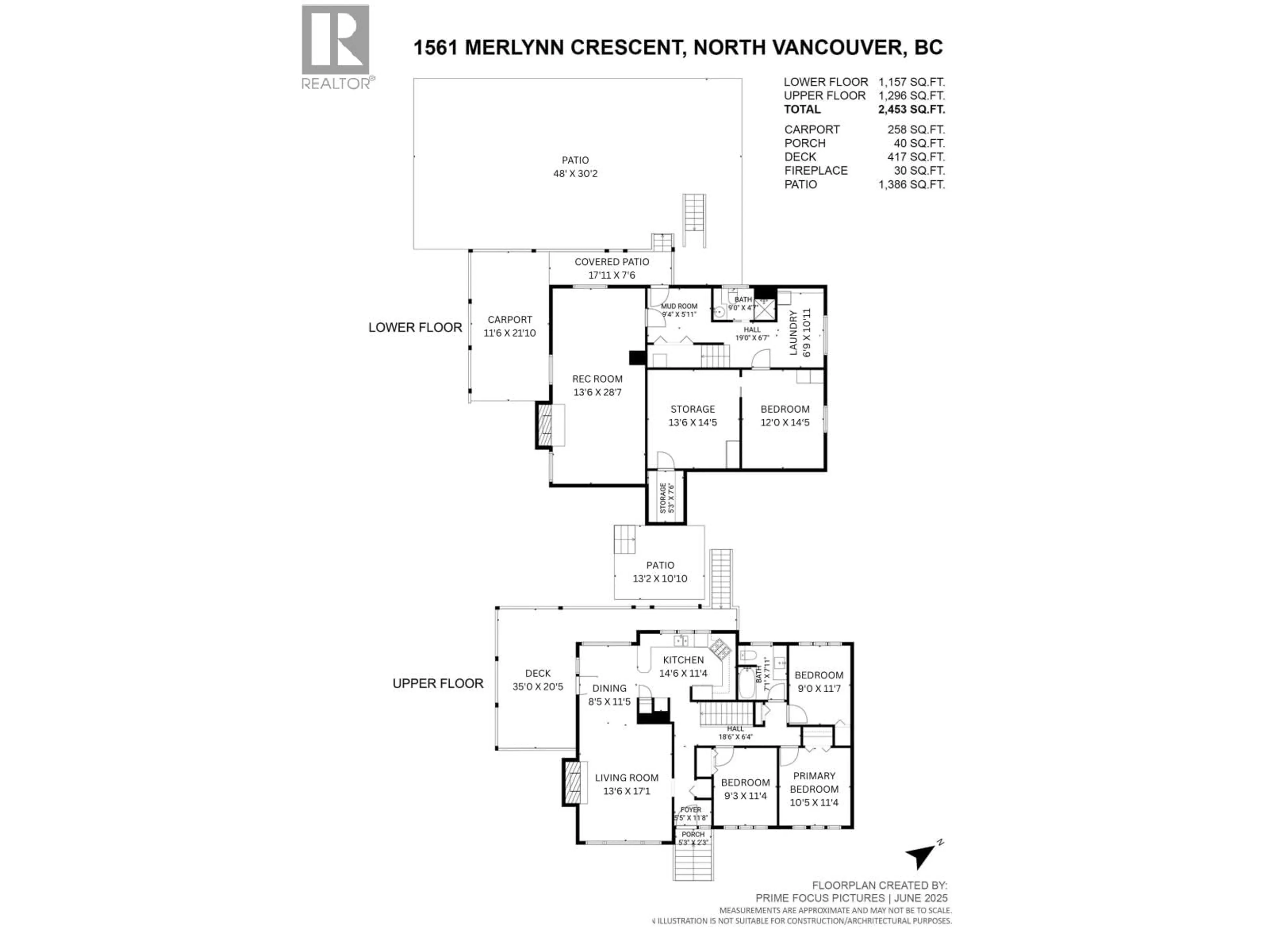 Floor plan for 1561 MERLYNN CRESCENT, North Vancouver British Columbia V7J2X9
