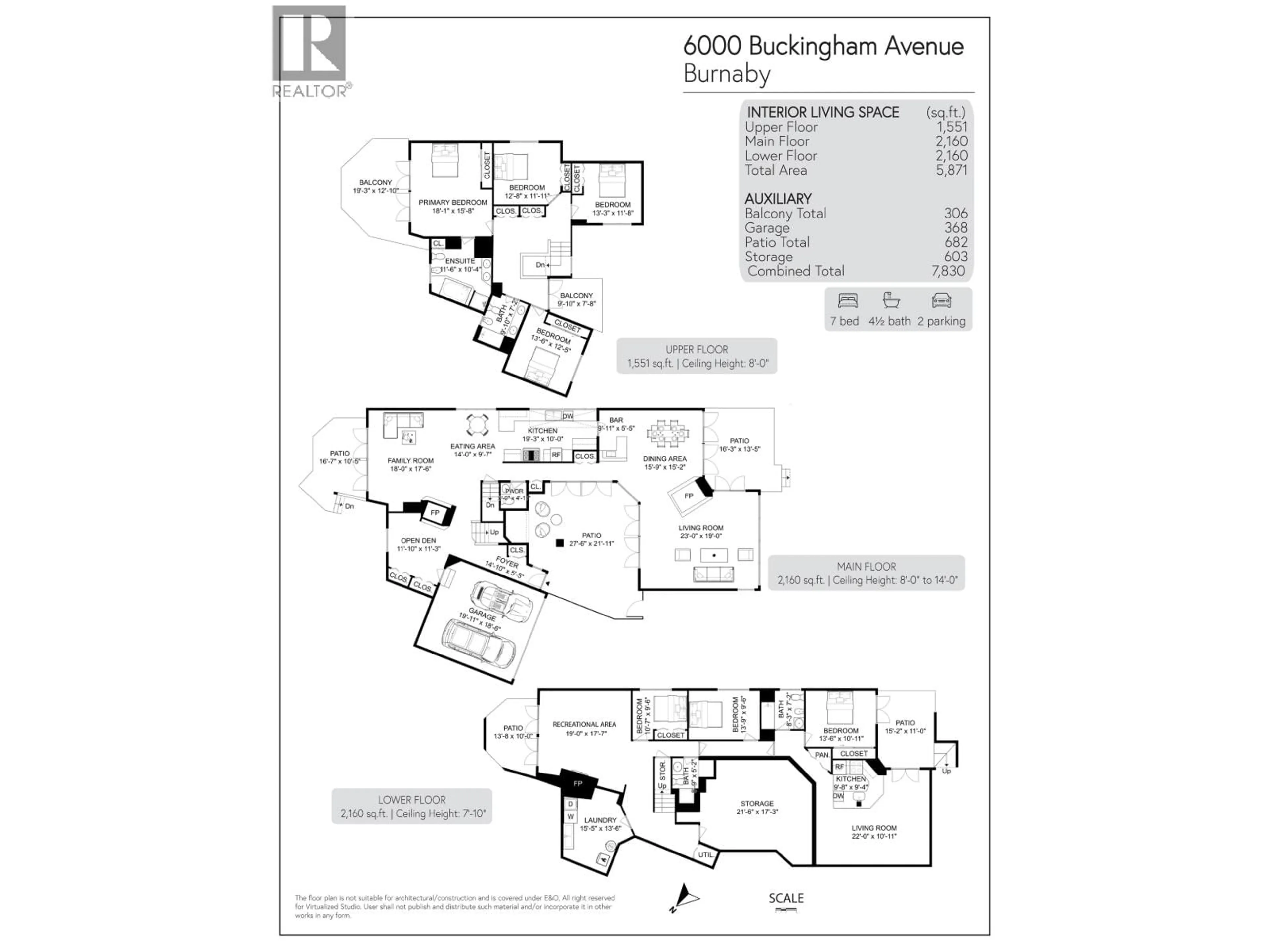 Floor plan for 6000 BUCKINGHAM AVENUE, Burnaby British Columbia V5E2A4