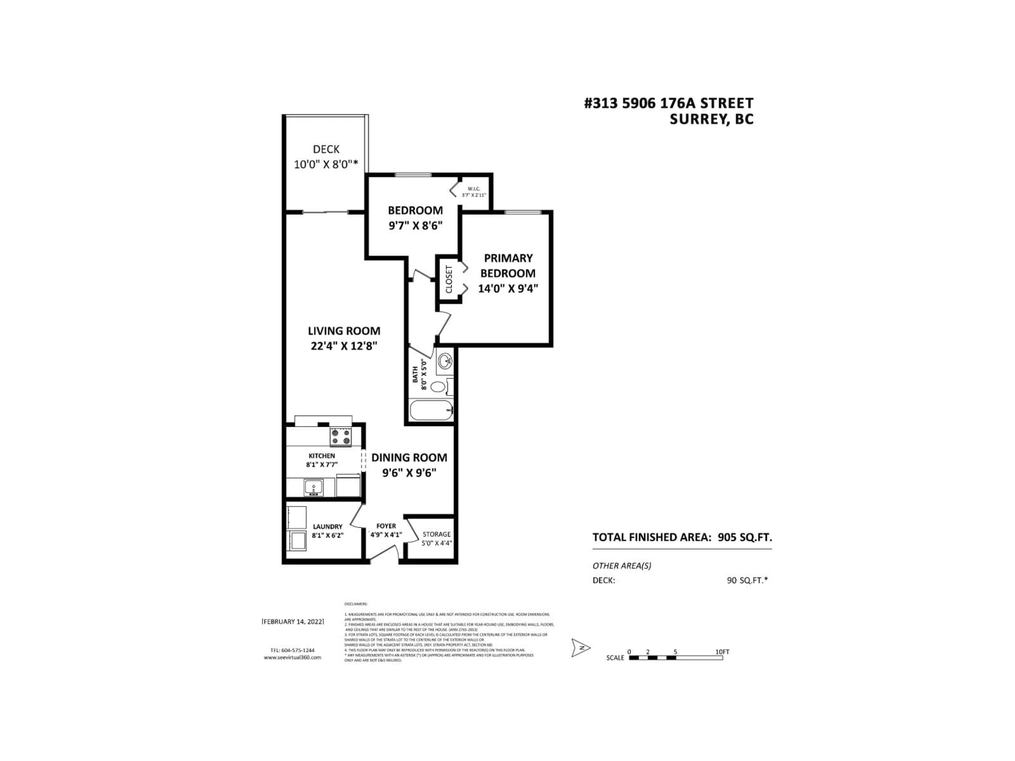 Floor plan for 313 - 5906 176A, Surrey British Columbia V3S4H7