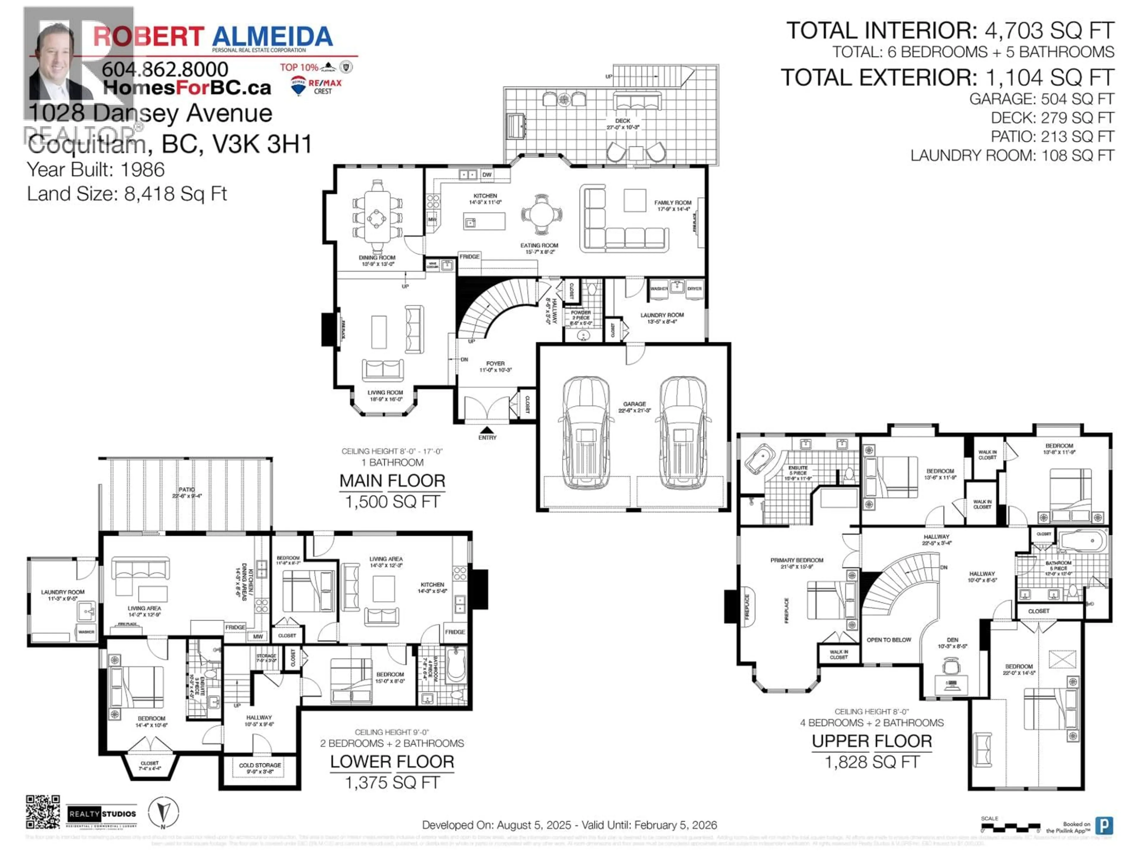 Floor plan for 1028 DANSEY AVENUE, Coquitlam British Columbia V3K3H1