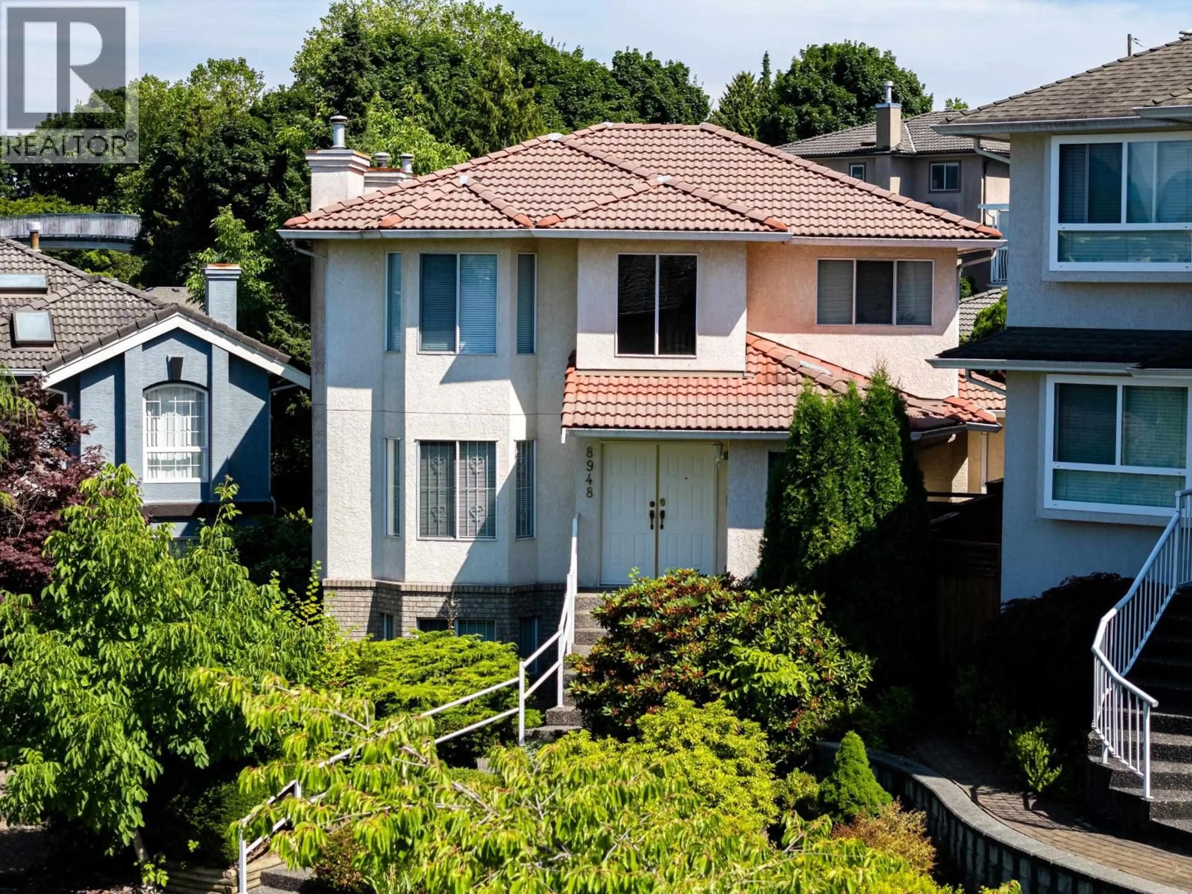 A pic from outside/outdoor area/front of a property/back of a property/a pic from drone, street for 8948 YARROW PLACE, Burnaby British Columbia V3N4W1