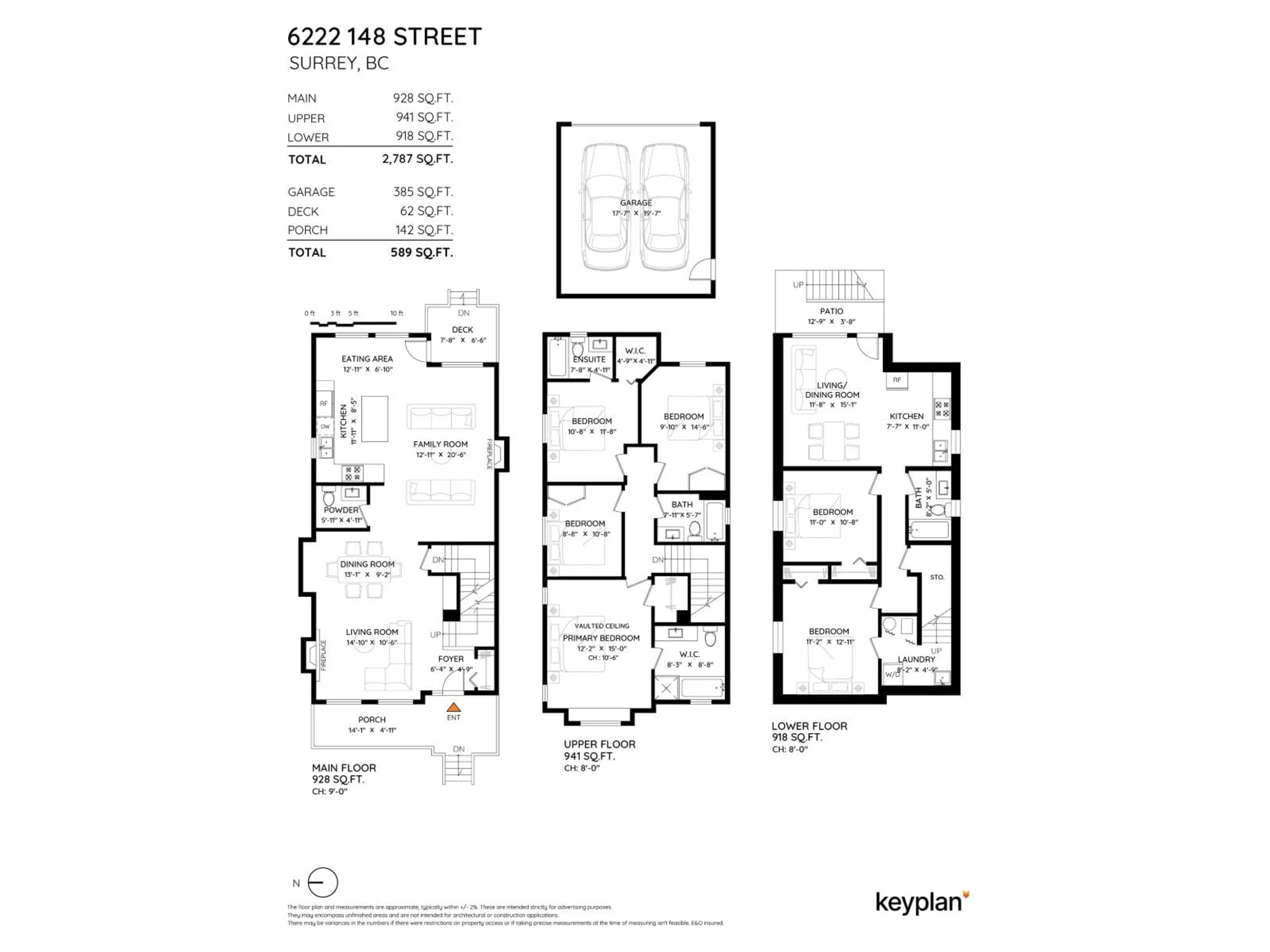 Floor plan for 6222 148TH, Surrey British Columbia V3S8E8