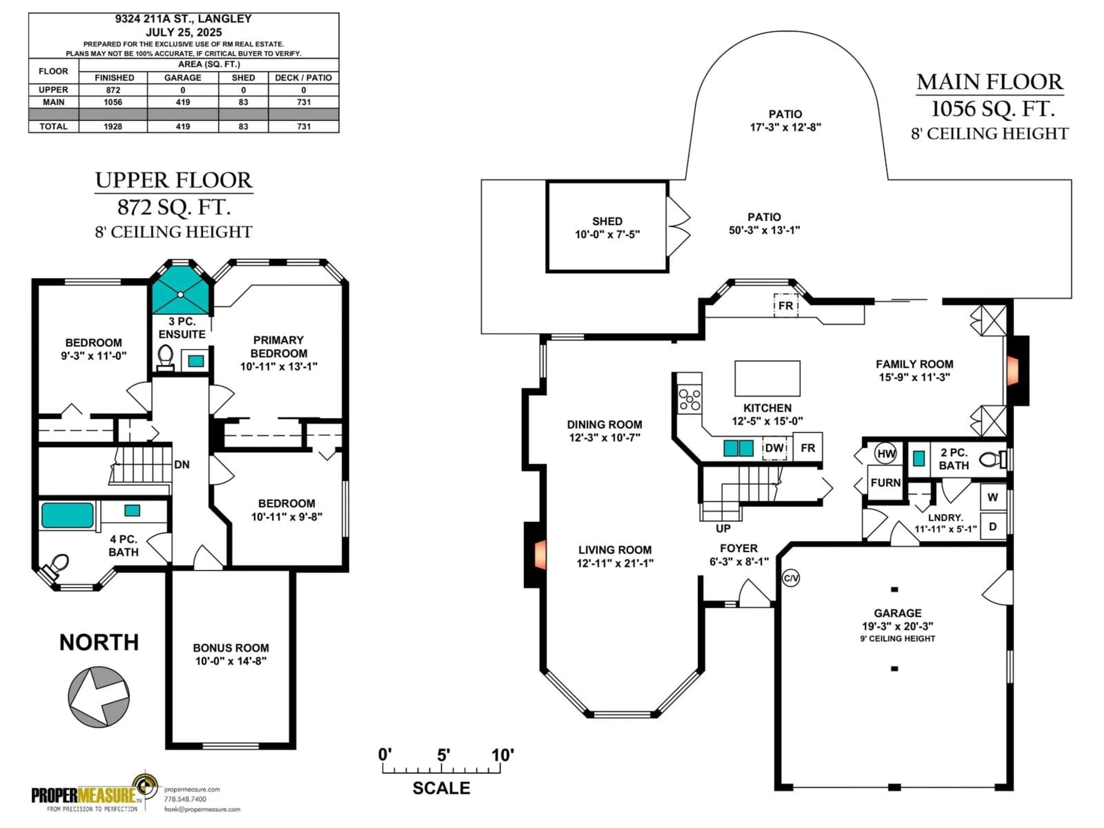 Floor plan for 9324 211A, Langley British Columbia V1M2B8