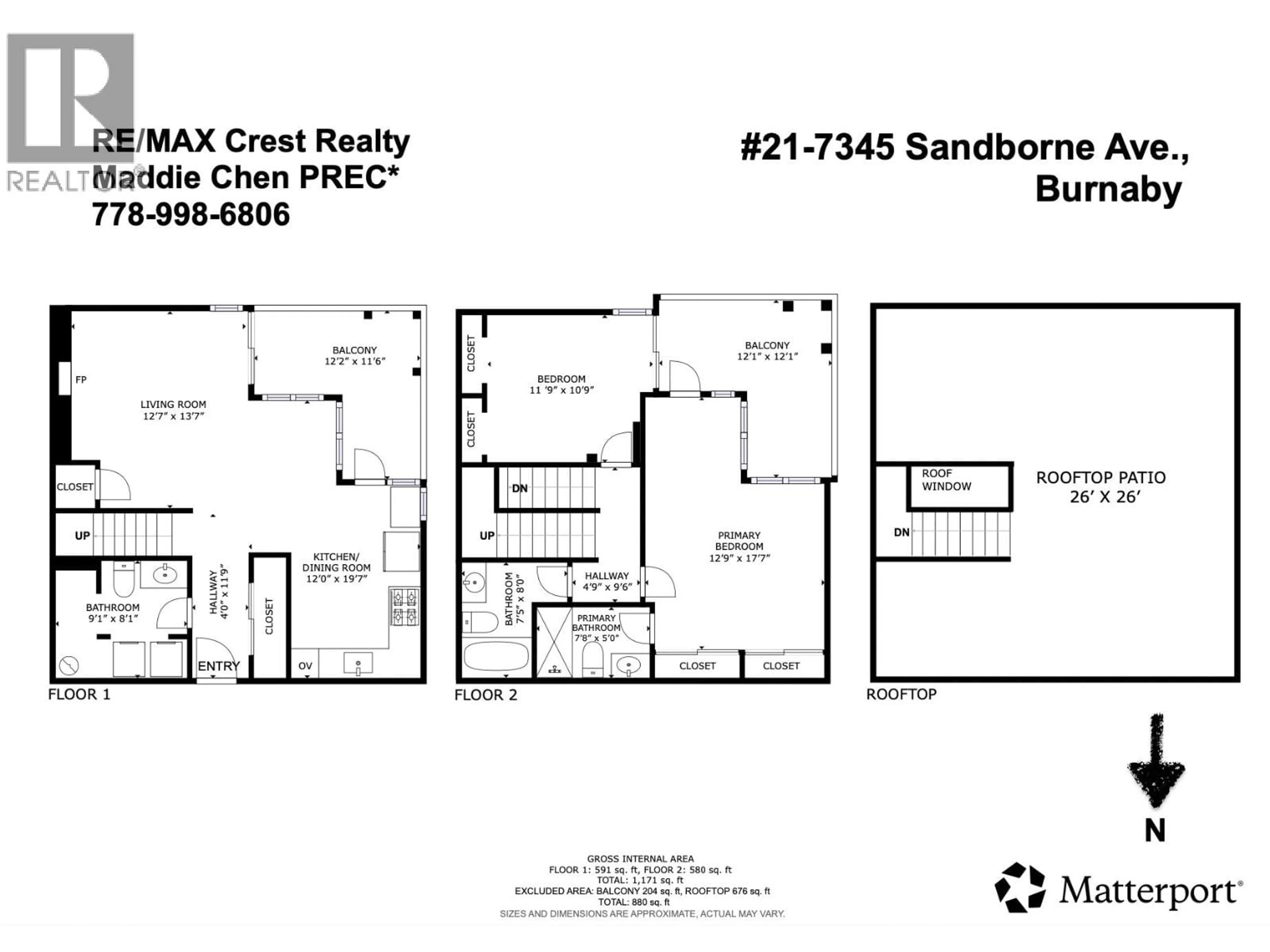 Floor plan for 21 - 7345 SANDBORNE AVENUE, Burnaby British Columbia V3N4W6