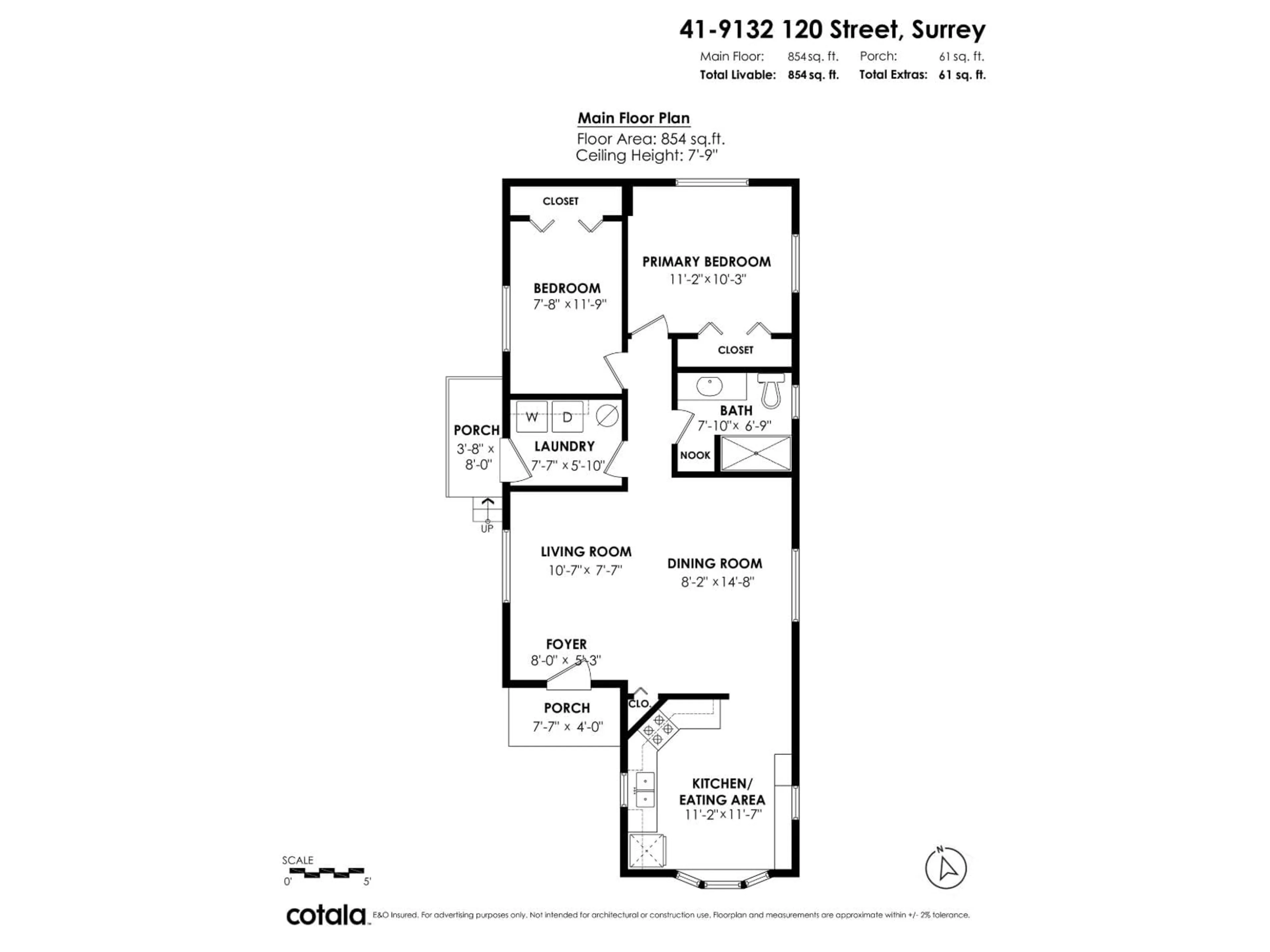 Floor plan for 41 - 9132 120, Surrey British Columbia V3V4B6