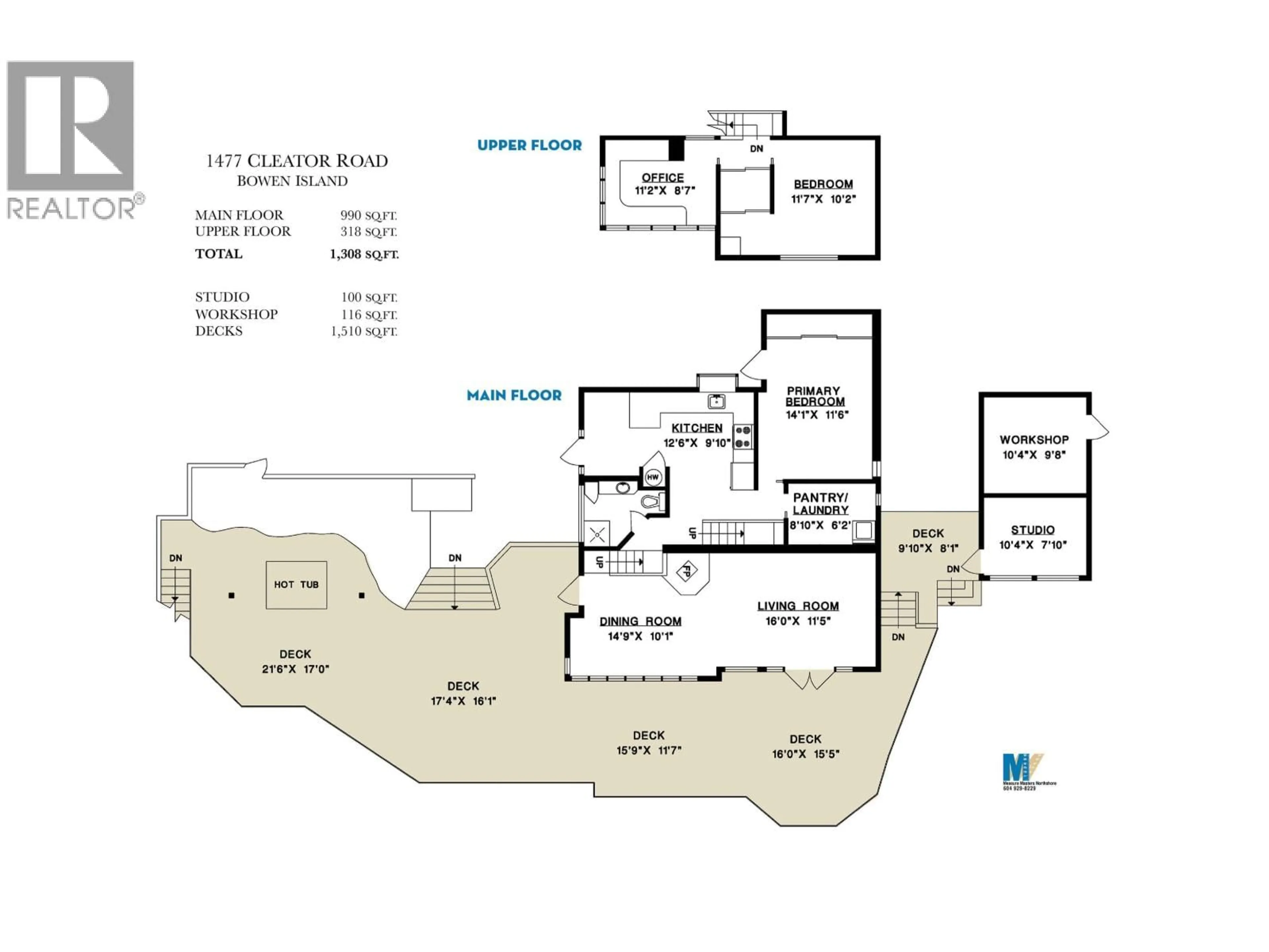 Floor plan for 1477 CLEATOR ROAD, Bowen Island British Columbia V0N1G1
