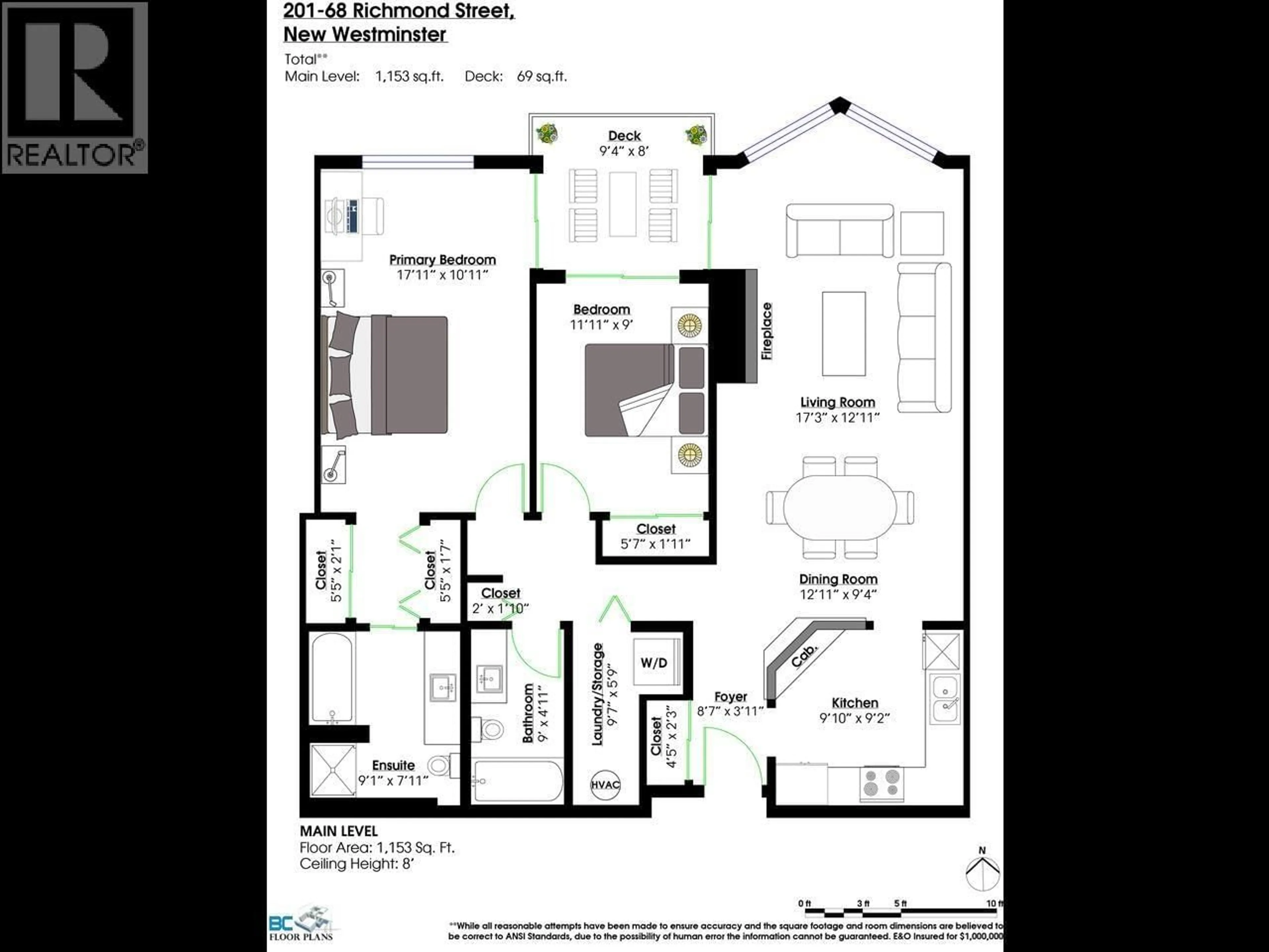 Floor plan for 201 - 68 RICHMOND STREET, New Westminster British Columbia V3L5S2