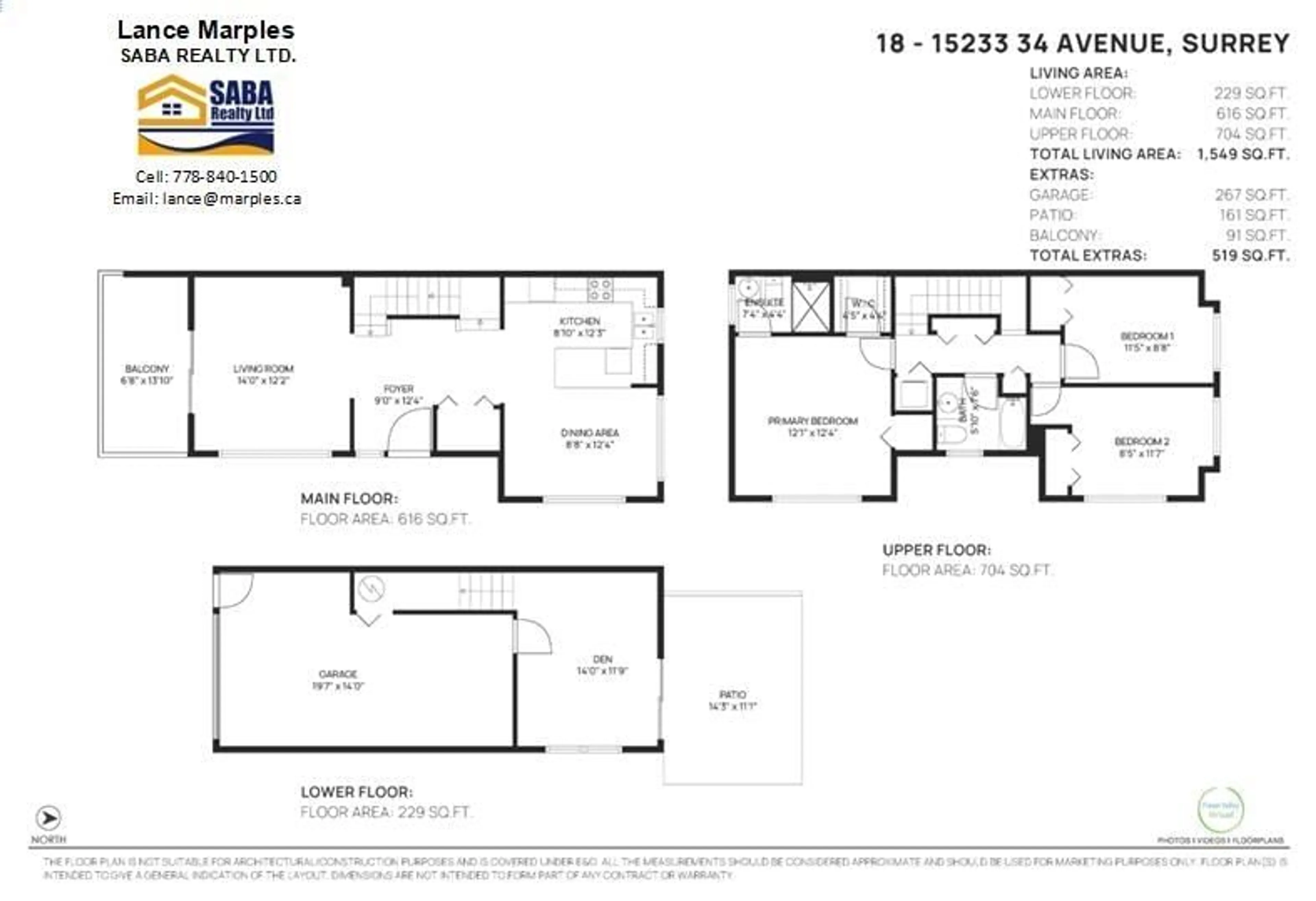 Floor plan for 18 - 15233 34TH, Surrey British Columbia V3S2T7