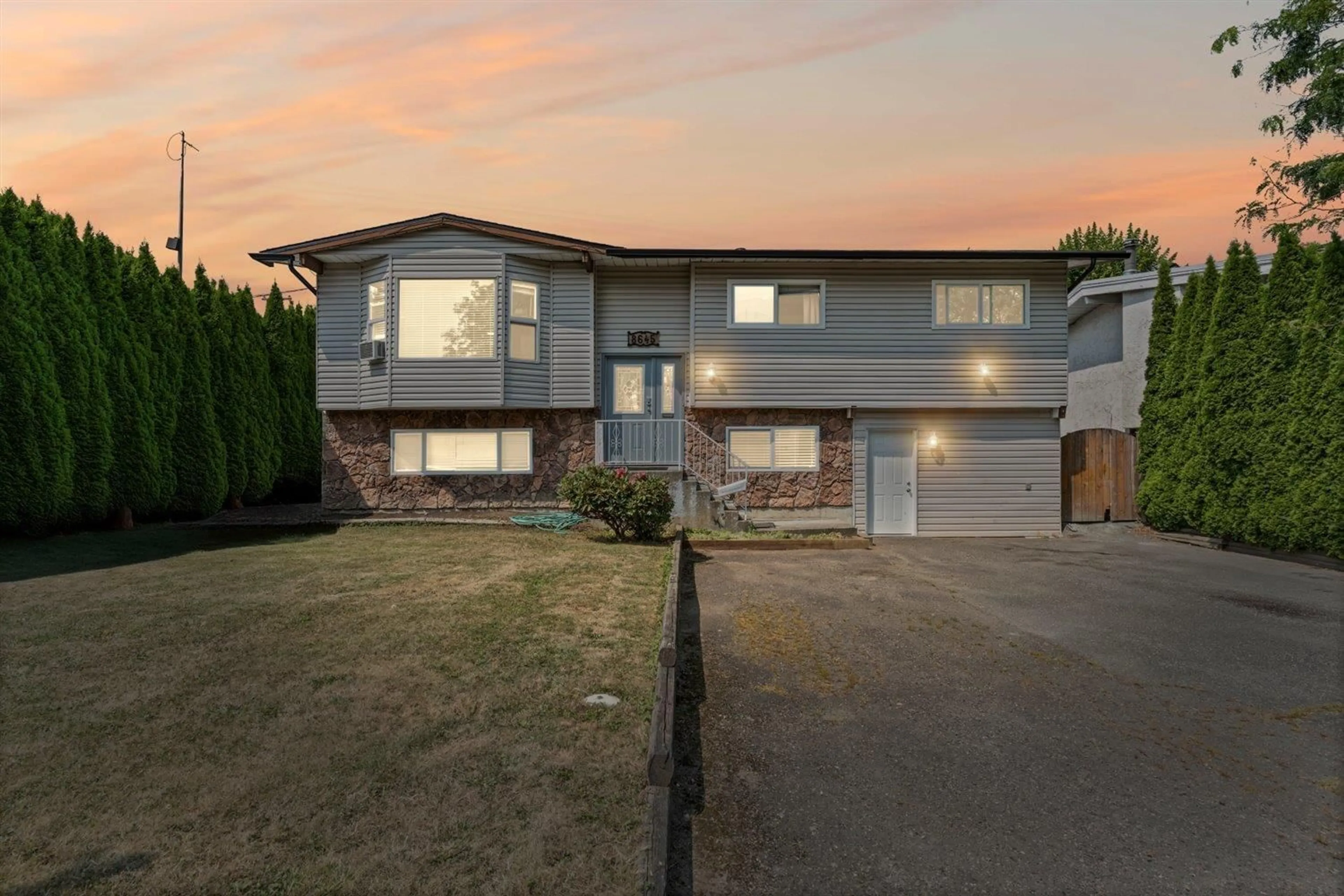 Home with vinyl exterior material, street for 8645 BAKER DRIVE, Chilliwack British Columbia V2P7A3