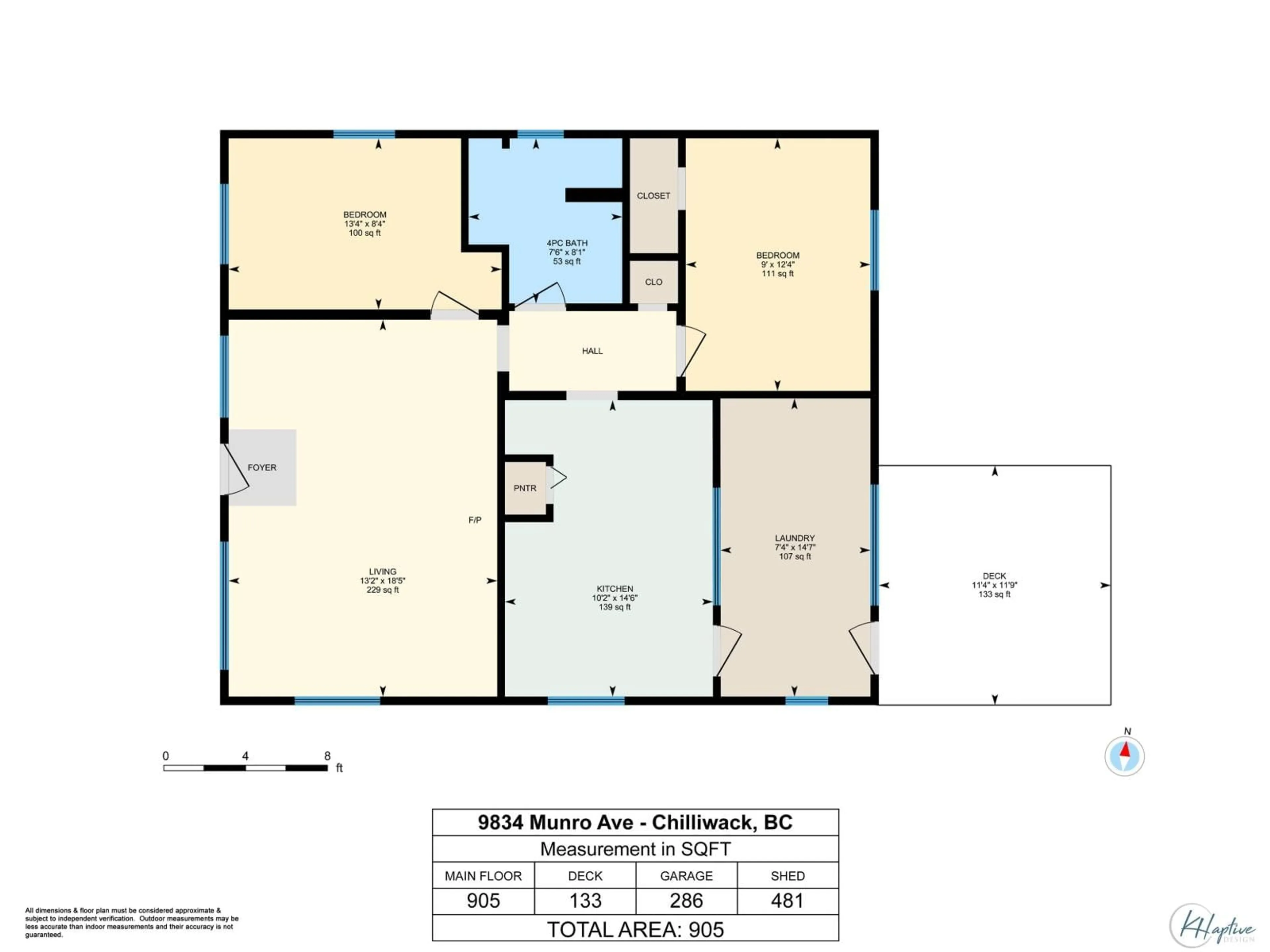Floor plan for 9834 MUNRO AVENUE, Rosedale British Columbia V0X1X0