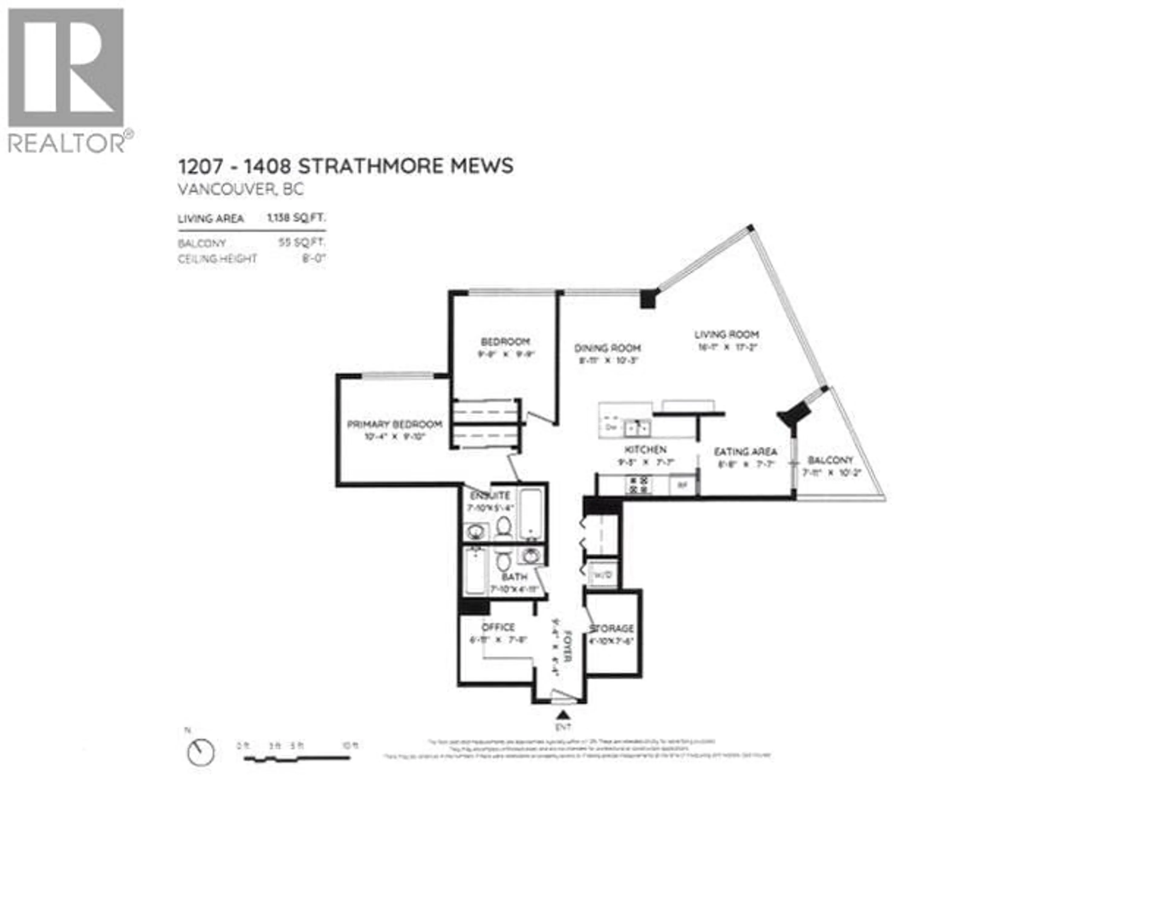 Floor plan for 1207 - 1408 STRATHMORE MEWS, Vancouver British Columbia V6Z3A9