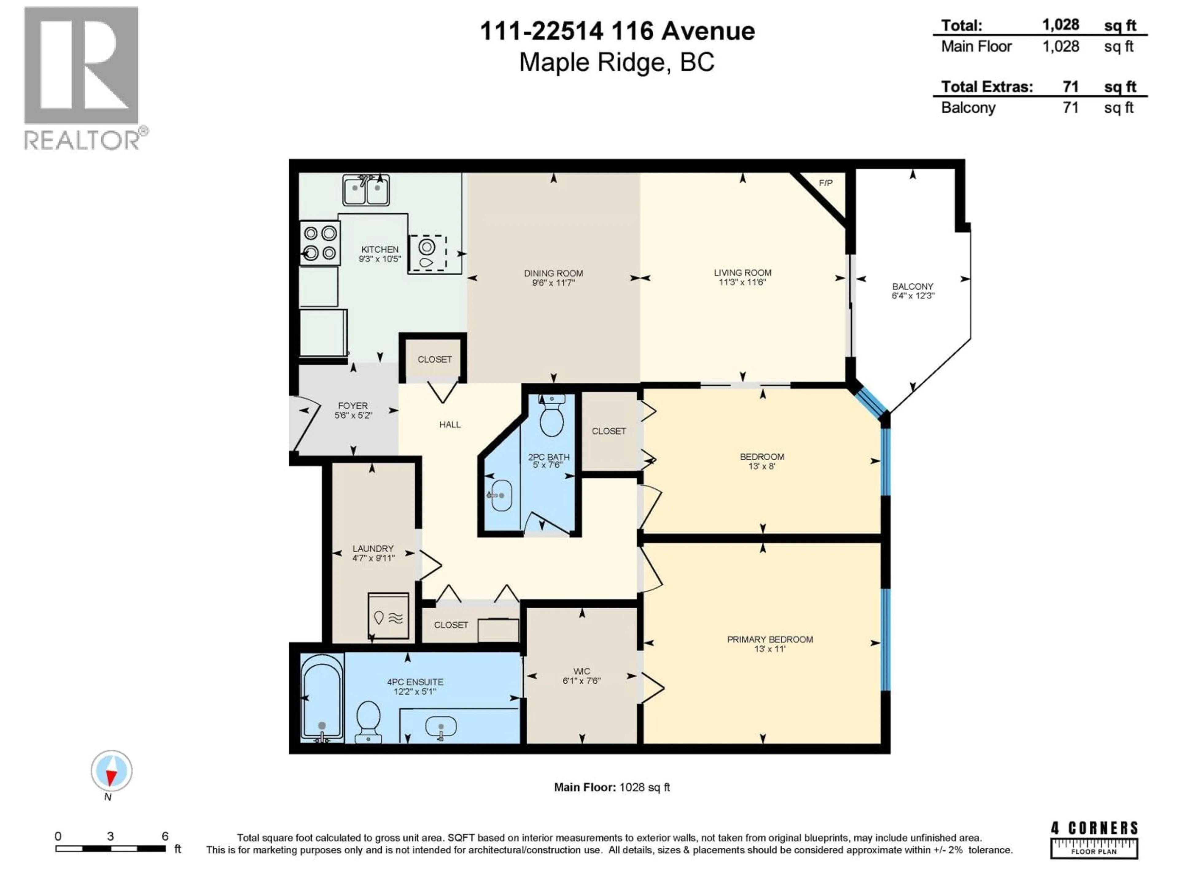 Floor plan for 111 - 22514 116 AVENUE, Maple Ridge British Columbia V2X0N8