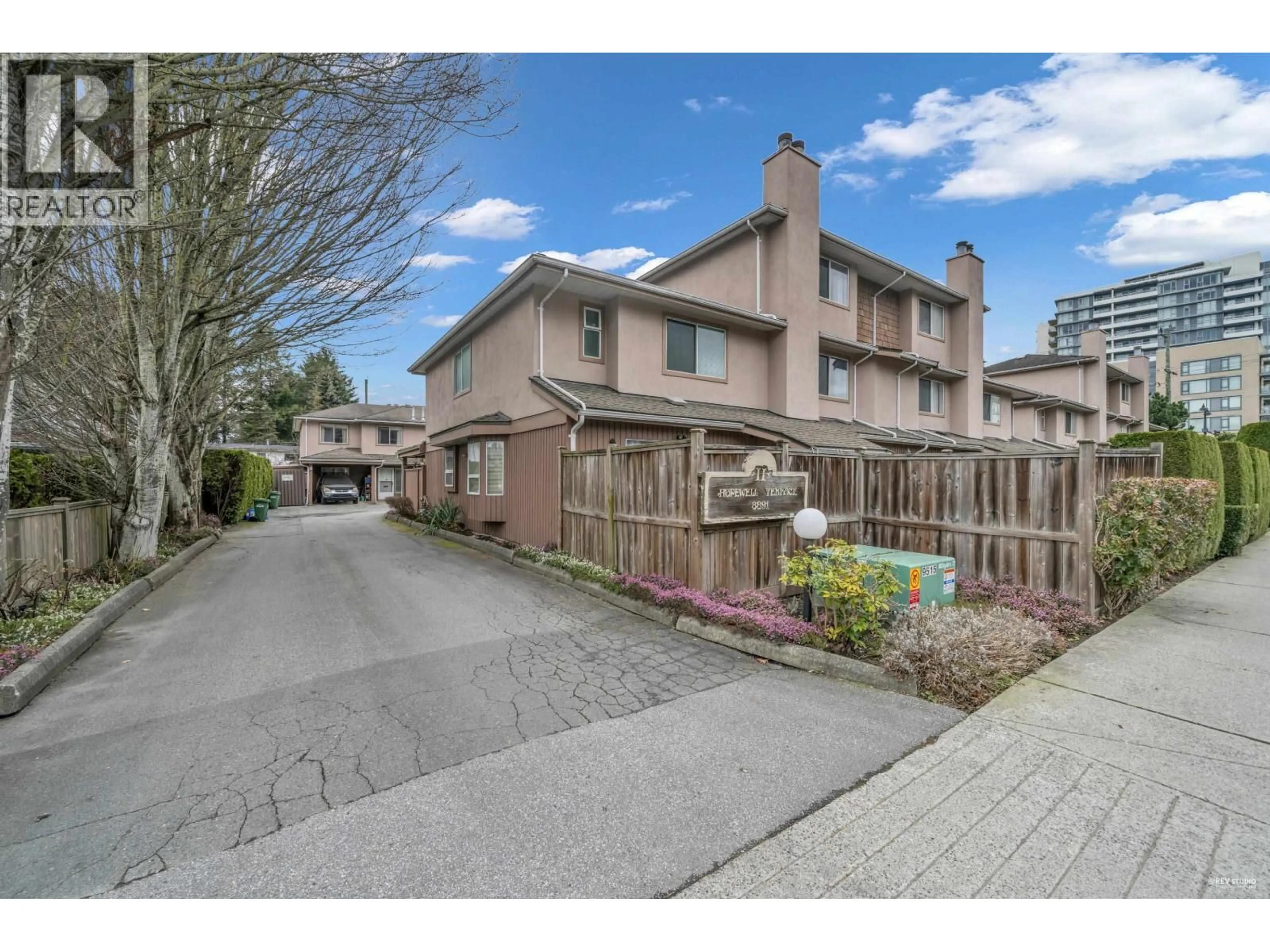 A pic from outside/outdoor area/front of a property/back of a property/a pic from drone, street for 2 - 8891 COOK ROAD, Richmond British Columbia V6Y3L8
