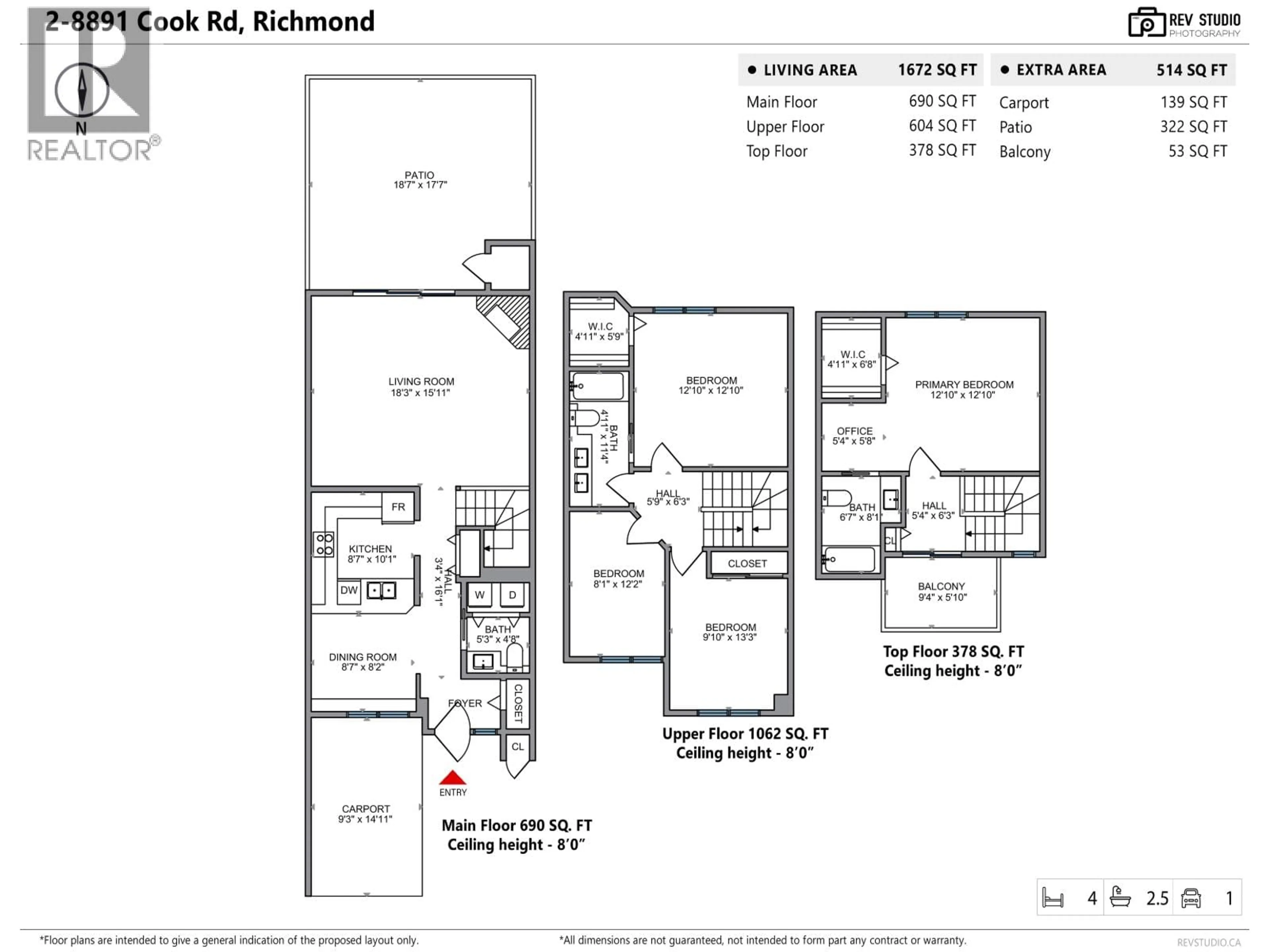 Floor plan for 2 - 8891 COOK ROAD, Richmond British Columbia V6Y3L8