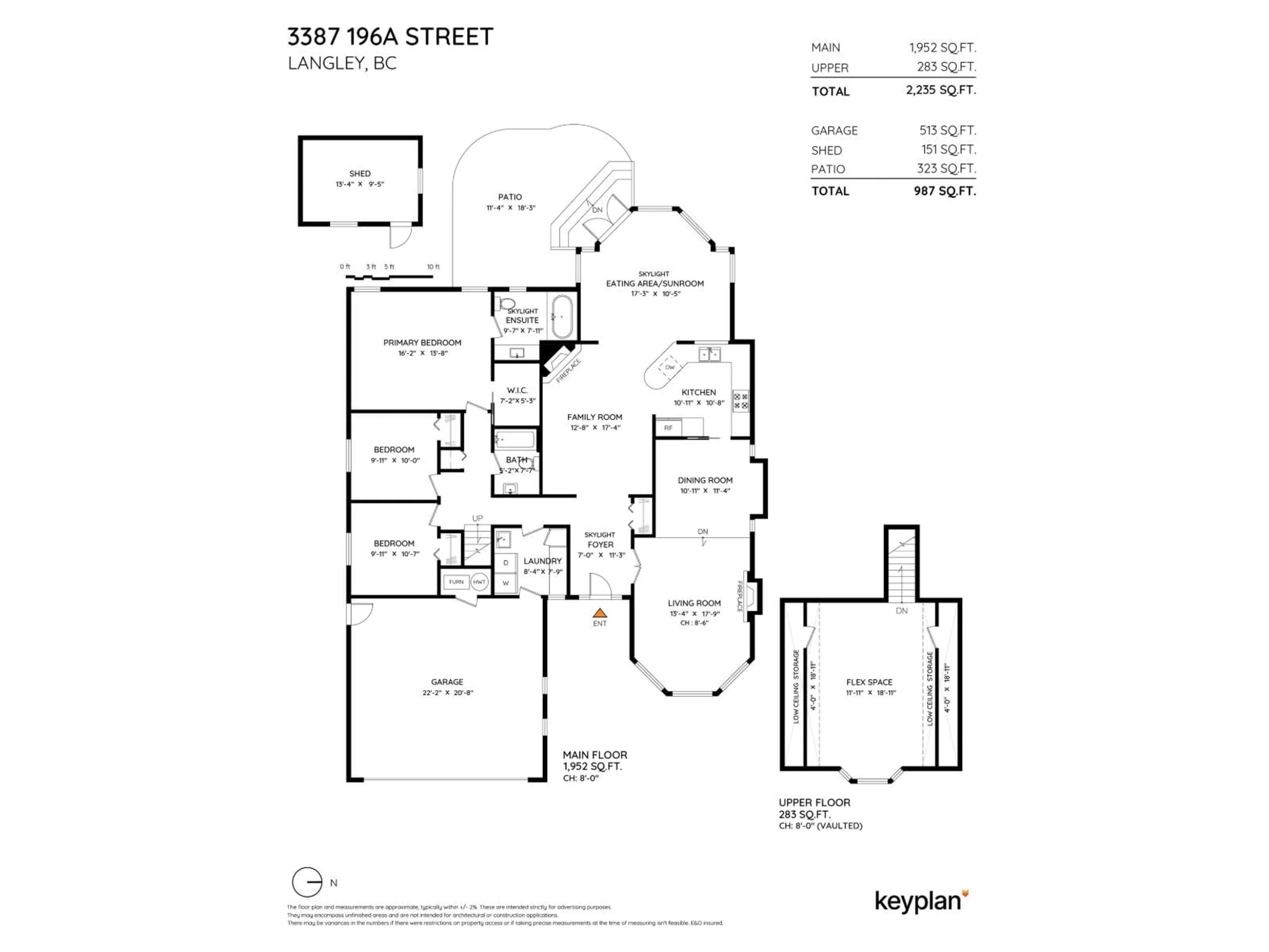 Floor plan for 3387 196A, Langley British Columbia V3A7X1