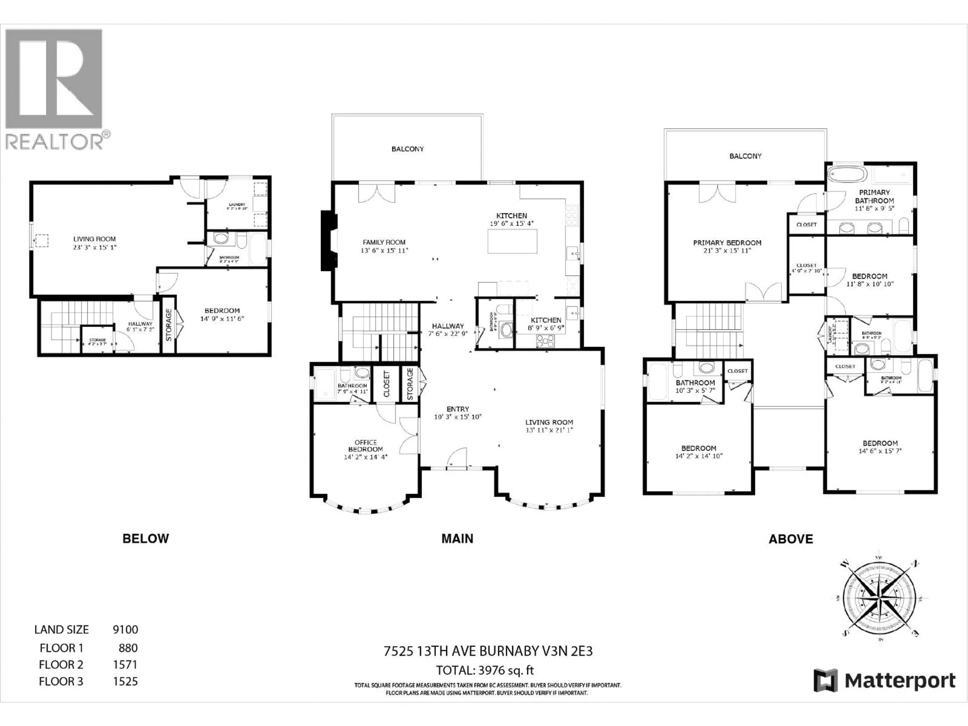 Floor plan for 7525 13TH AVENUE, Burnaby British Columbia V3N2E3