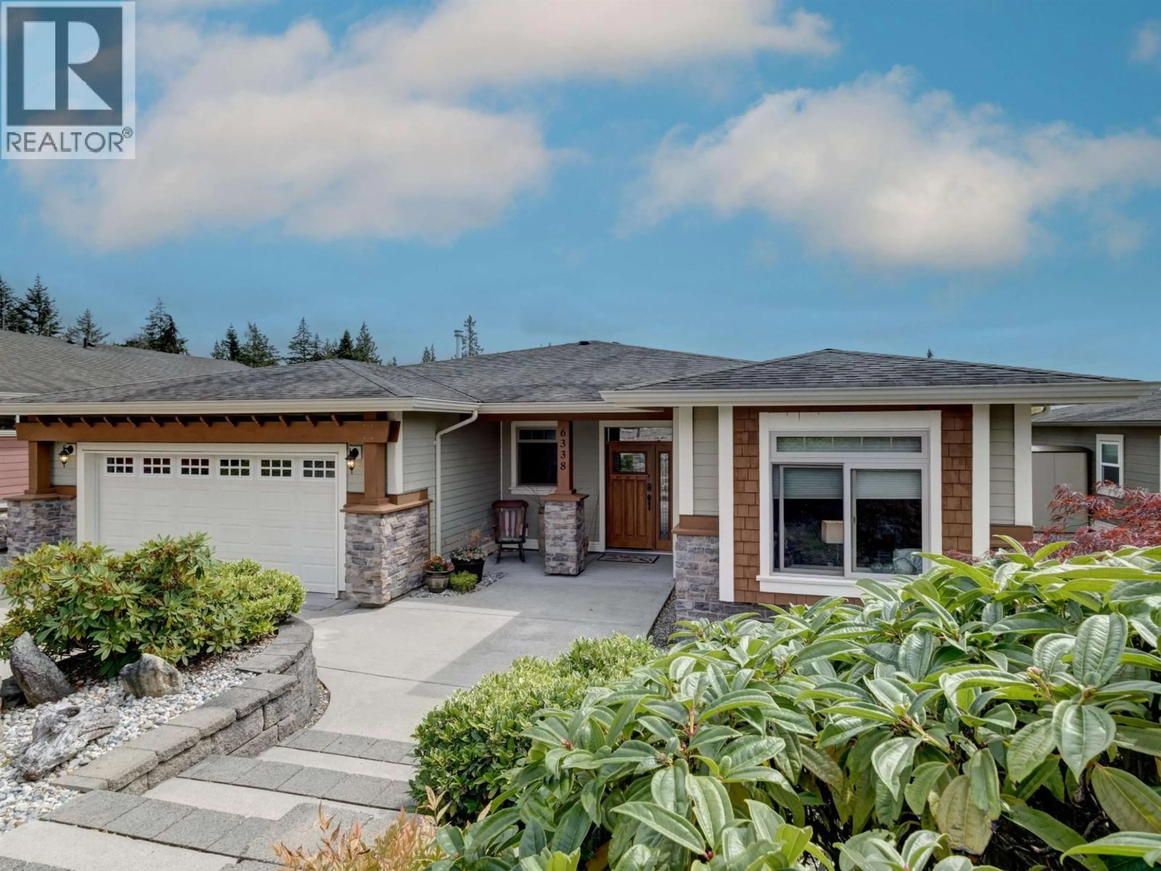 Home with brick exterior material, street for 6338 BAILLIE ROAD, Sechelt British Columbia V7Z0N7