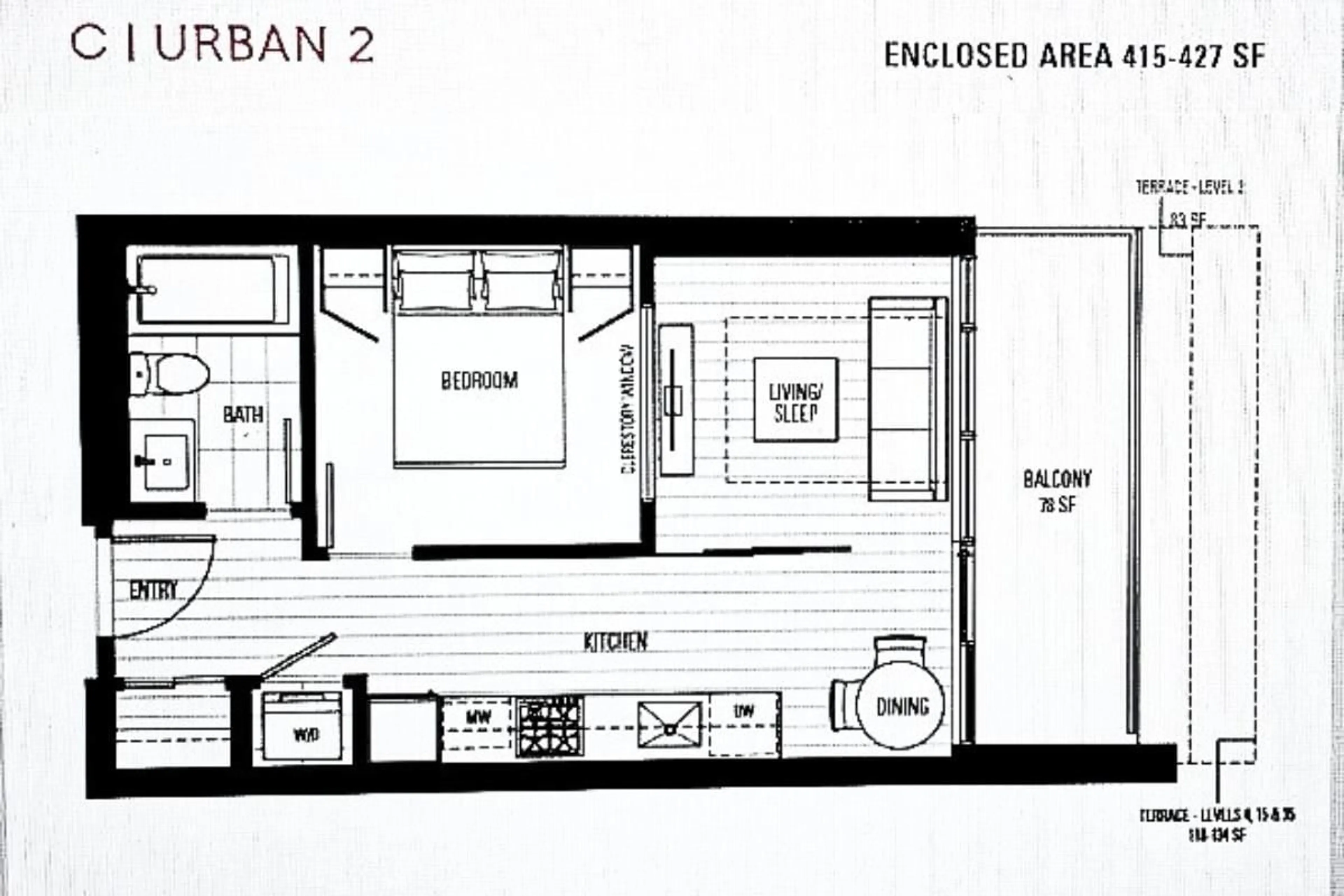 Floor plan for 4105 - 13350 CENTRAL, Surrey British Columbia V3T0S1