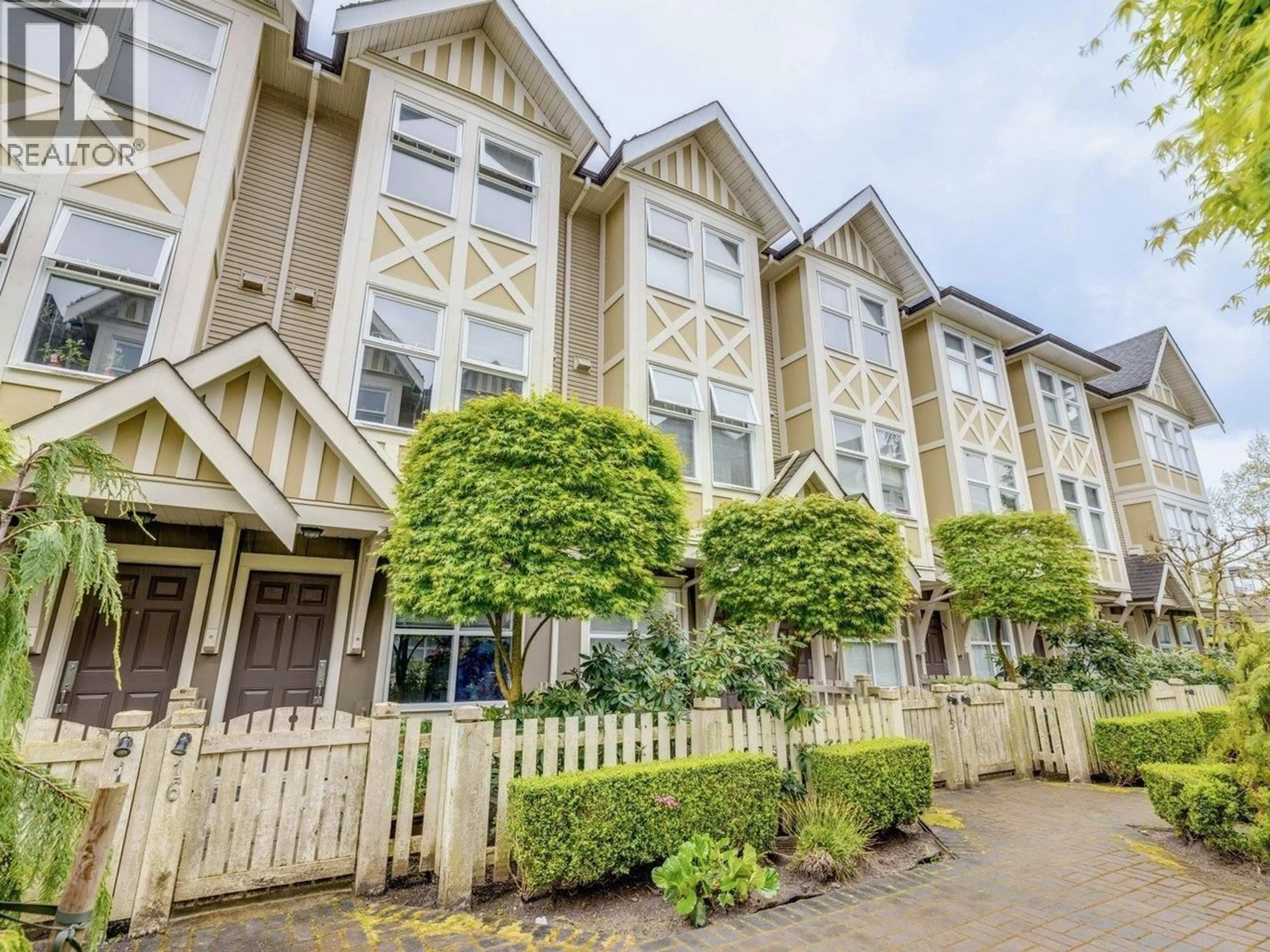 A pic from outside/outdoor area/front of a property/back of a property/a pic from drone, street for 16 - 9333 FERNDALE ROAD, Richmond British Columbia V6Y1X4