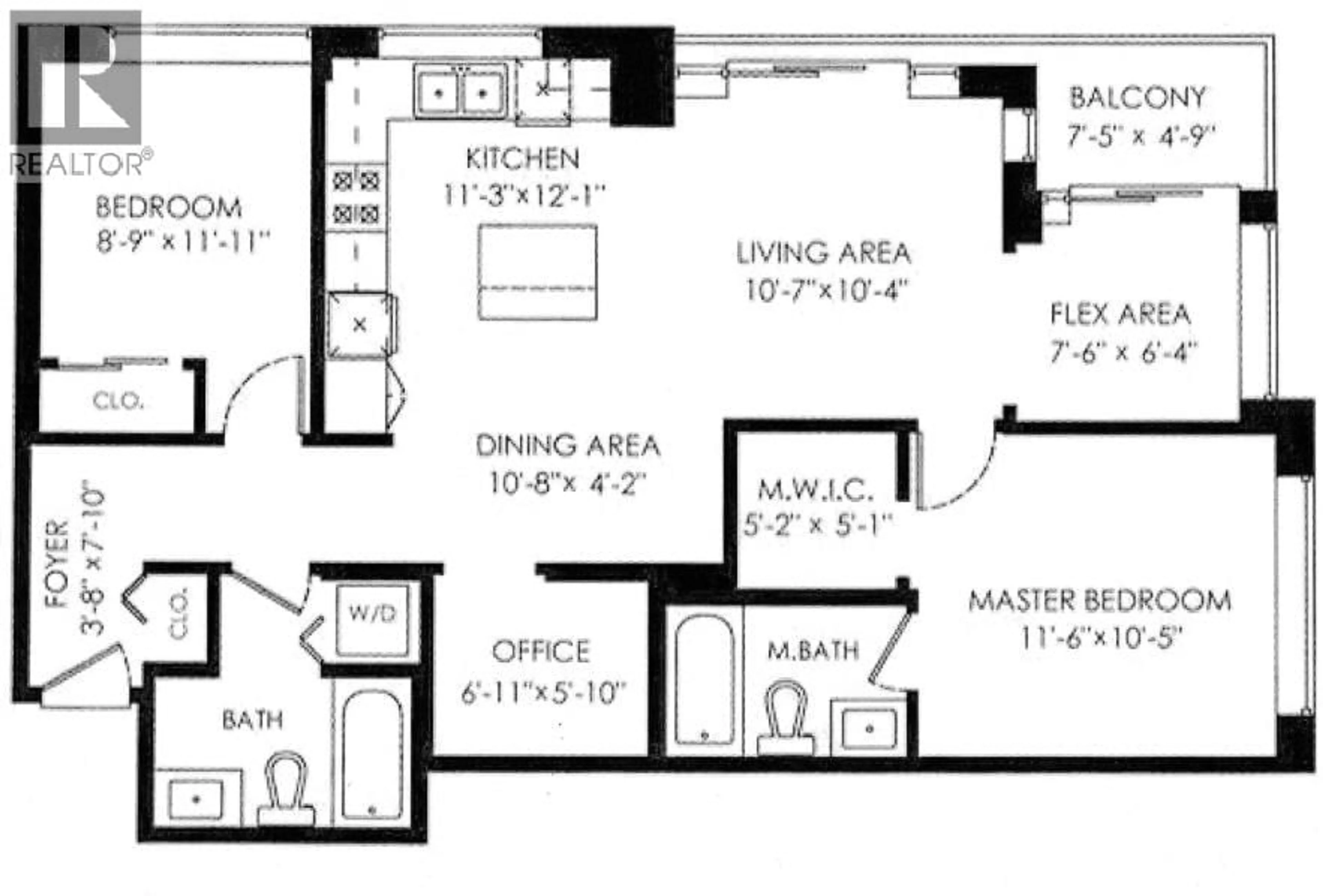 Floor plan for 515 - 2268 BROADWAY, Vancouver British Columbia V6K0B2
