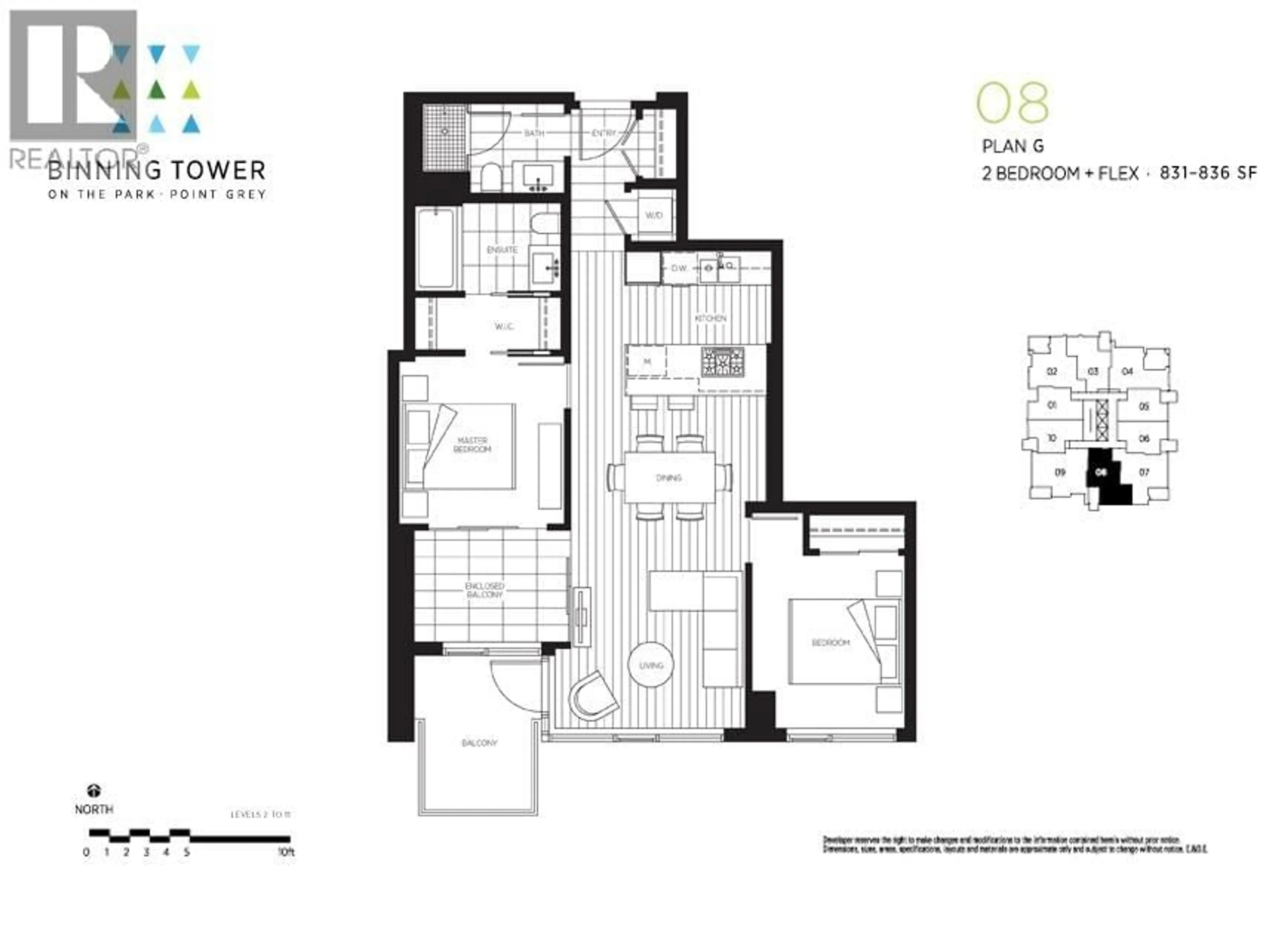 Floor plan for 1908 - 3355 BINNING ROAD, Vancouver British Columbia V6S0J1