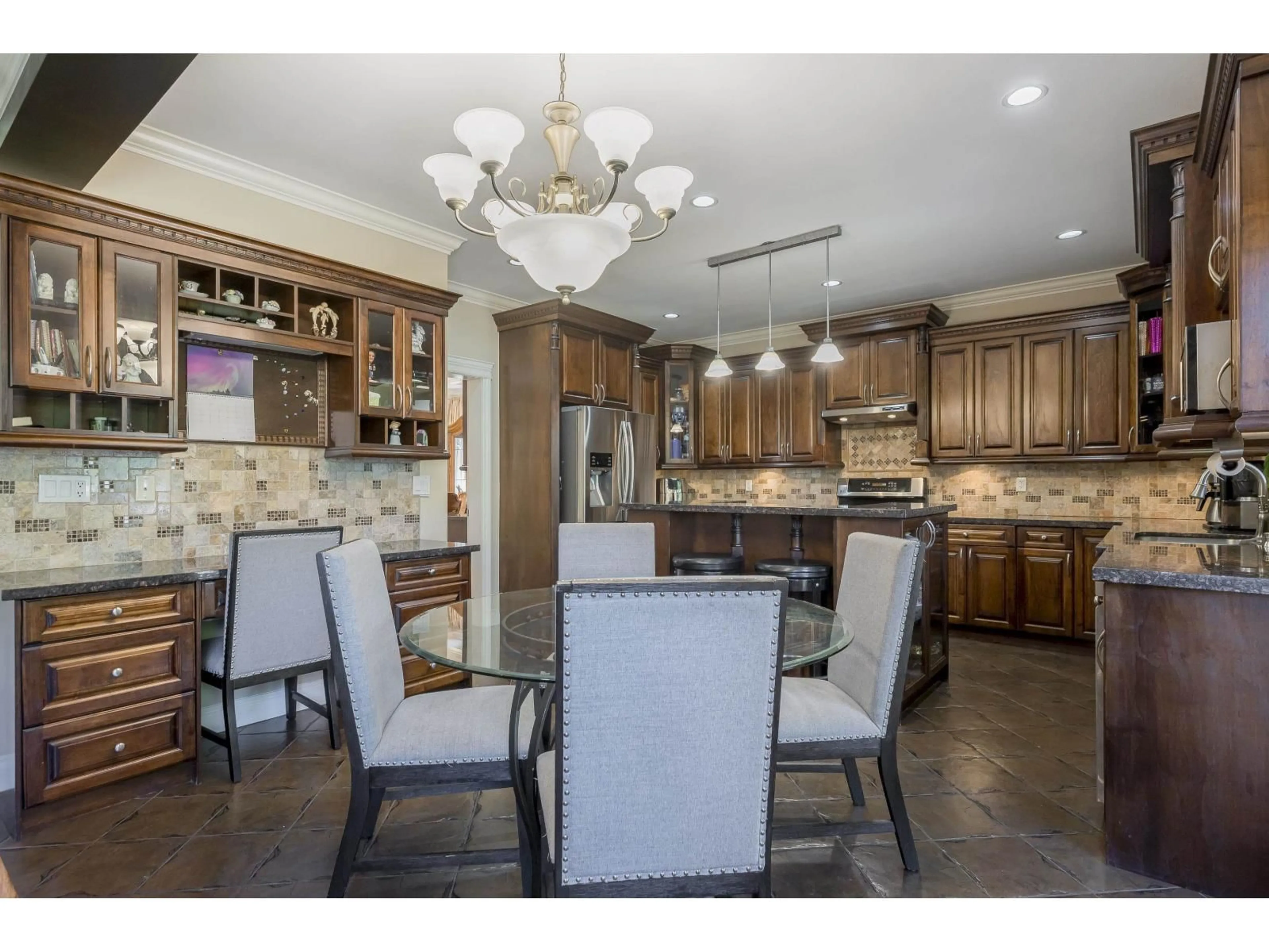 Open concept kitchen, ceramic/tile floor for 21179 83A, Langley British Columbia V2Y0C4