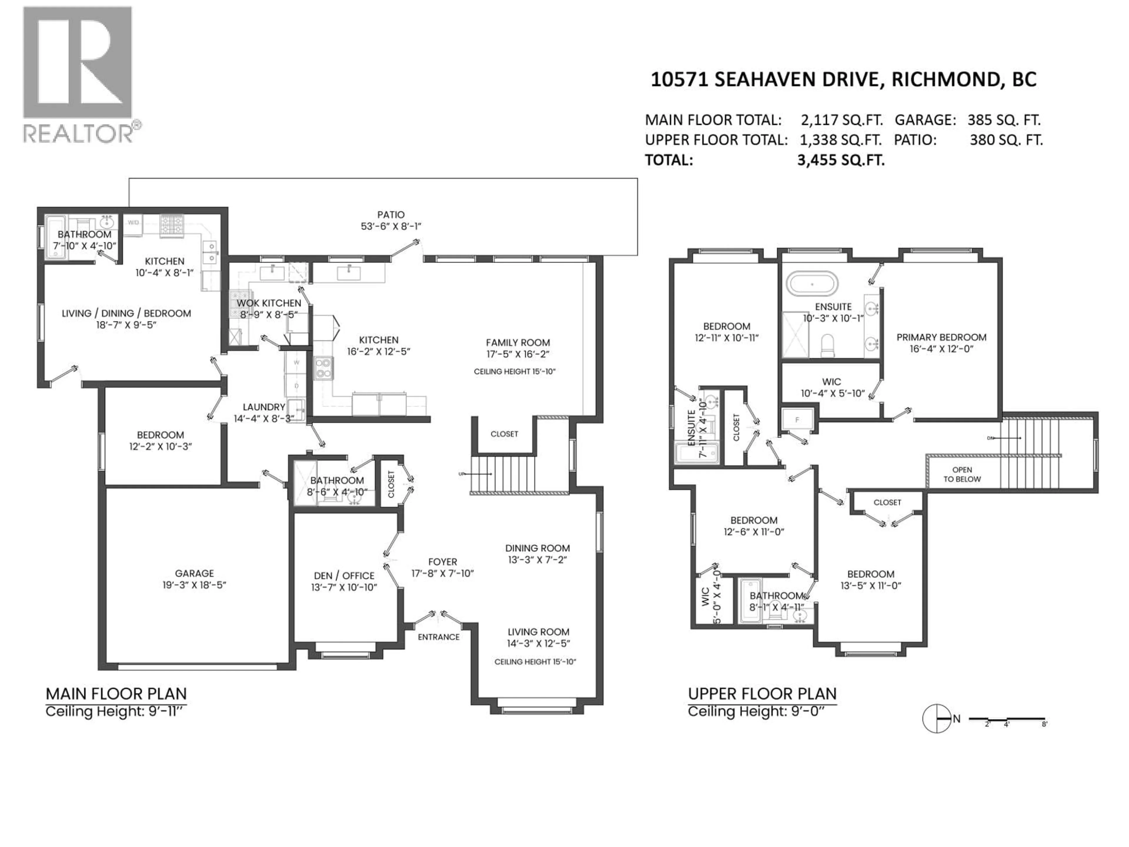 Floor plan for 10571 SEAHAVEN DRIVE, Richmond British Columbia V7A4C7