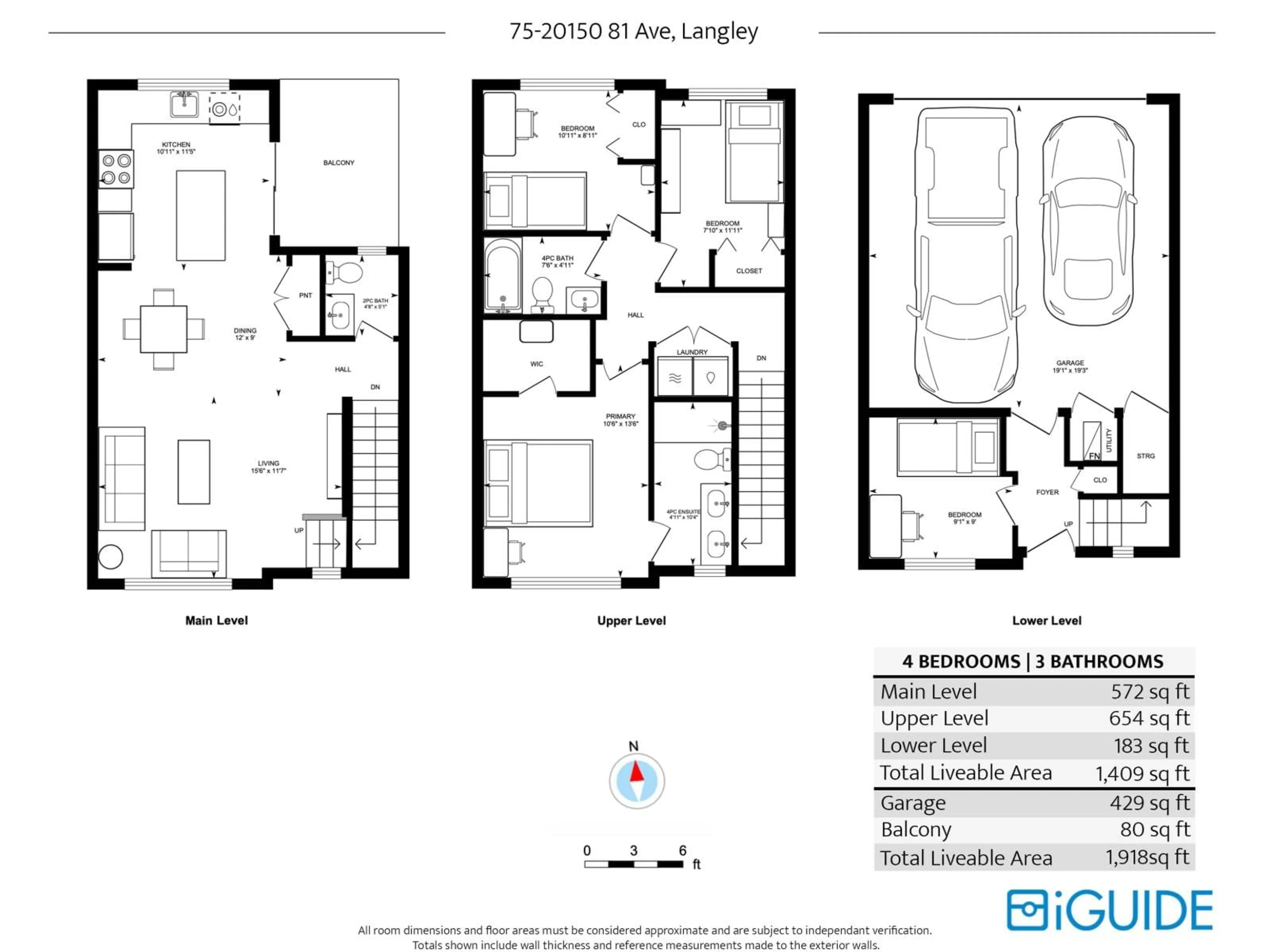 Floor plan for 75 - 20150 81, Langley British Columbia V2Y3L8