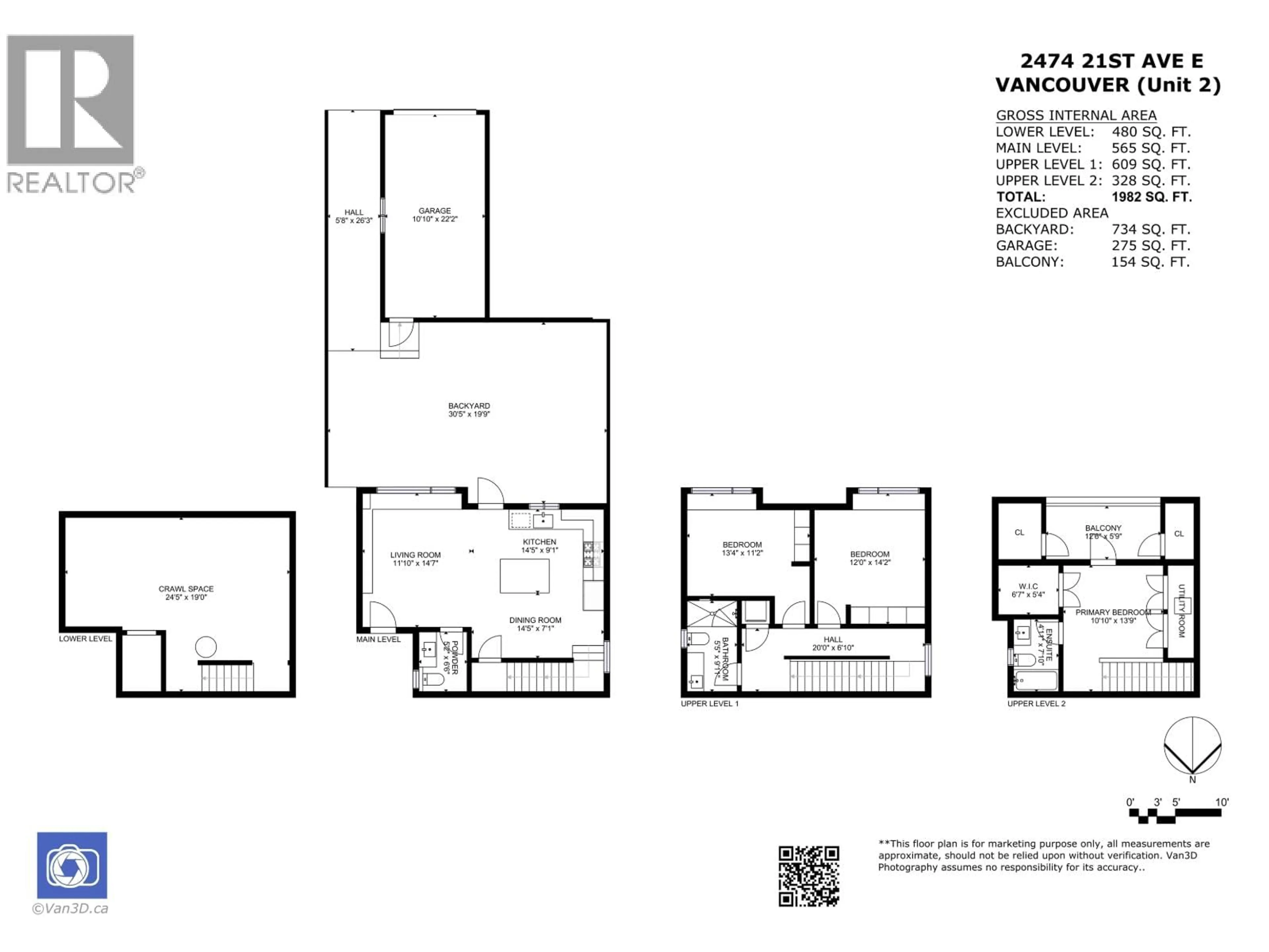 Floor plan for 2 - 2474 21ST AVENUE, Vancouver British Columbia V5M2V8