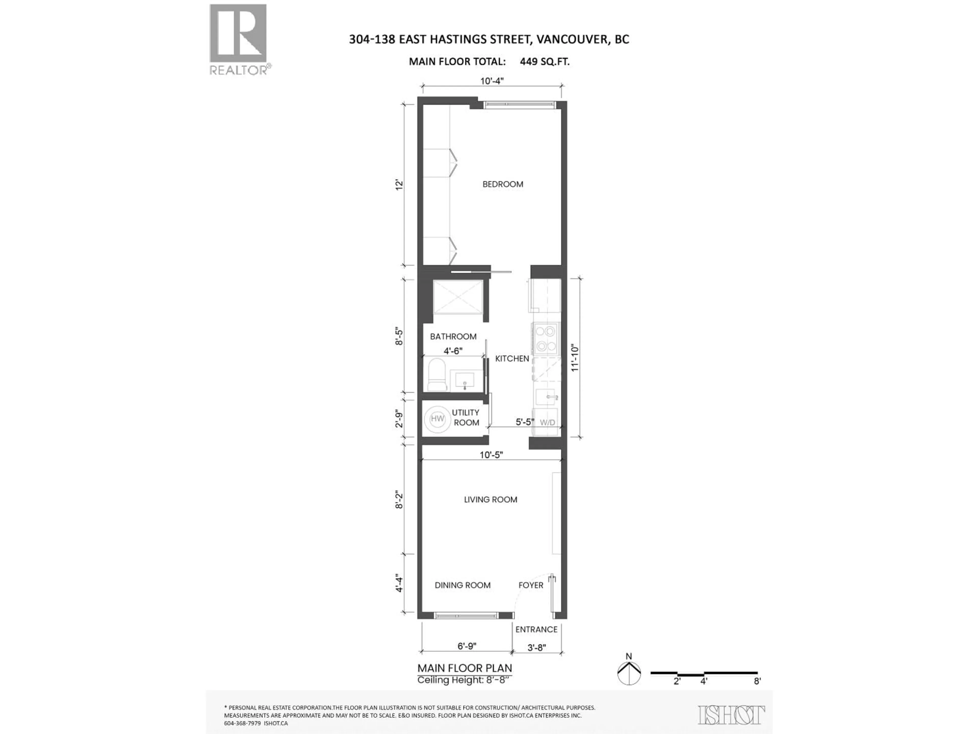 Floor plan for 403 - 138 HASTINGS STREET, Vancouver British Columbia V6A0E6