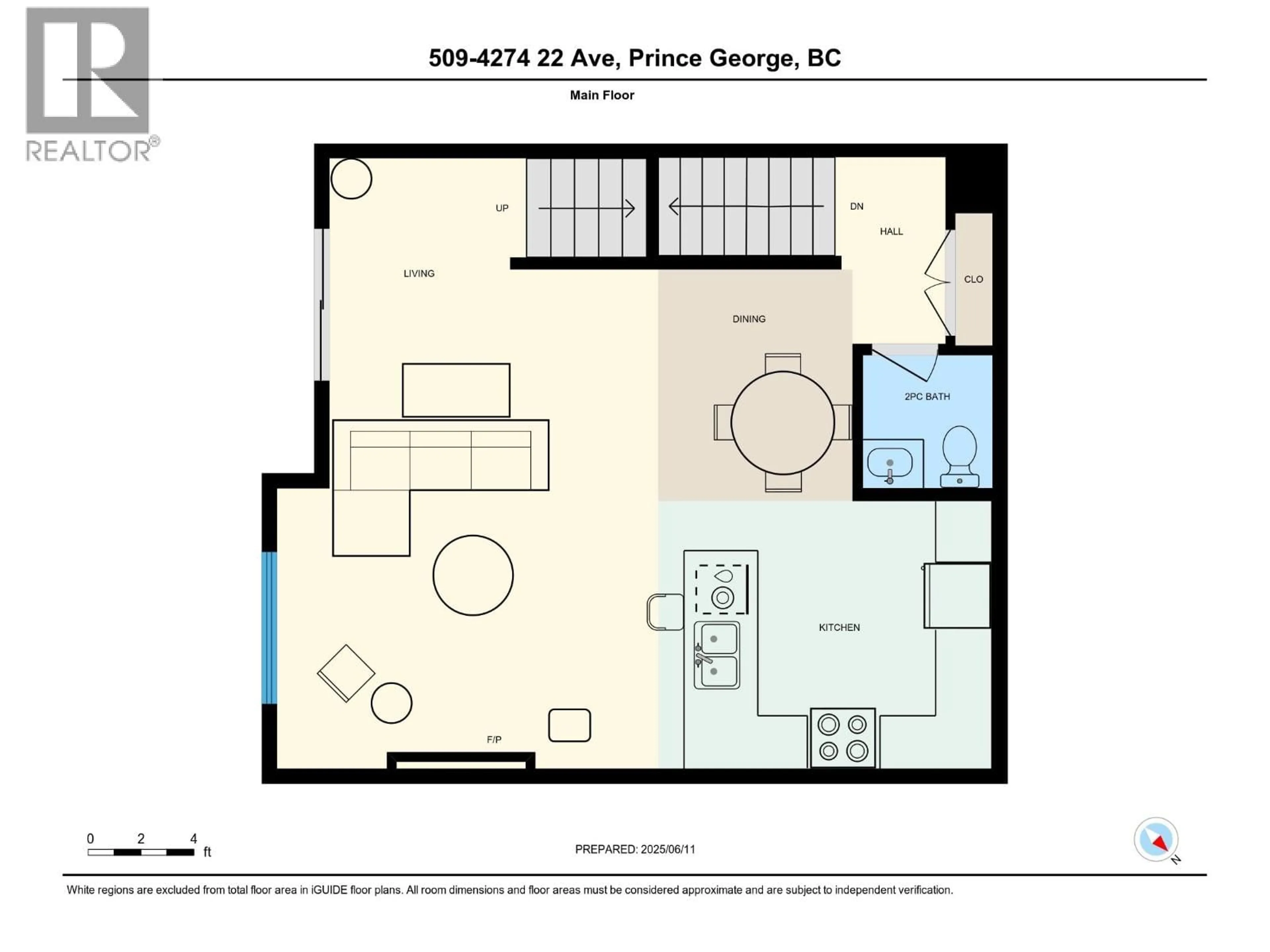 Floor plan for 509 - 4274 22ND AVENUE, Prince George British Columbia V2N0J4