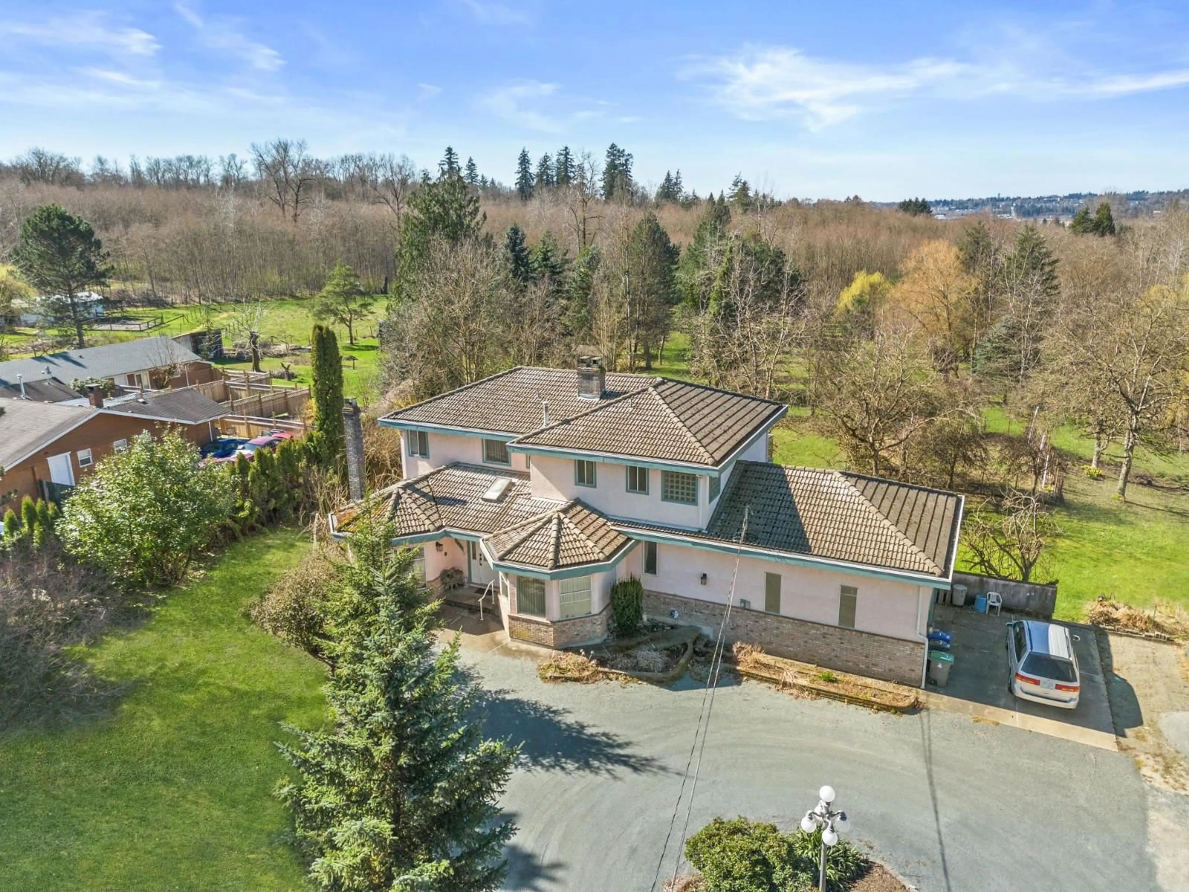 A pic from outside/outdoor area/front of a property/back of a property/a pic from drone, unknown for 7931 192, Surrey British Columbia V4N5S9