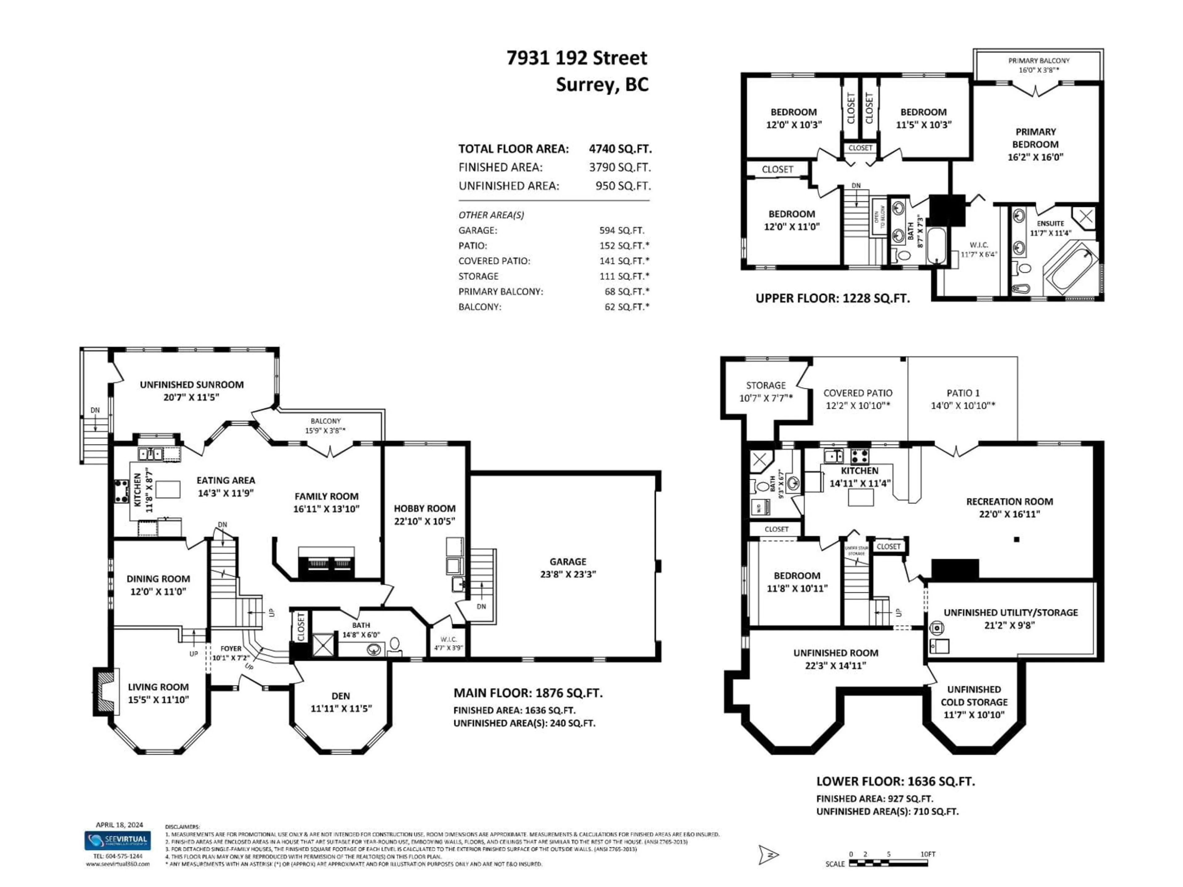 Floor plan for 7931 192, Surrey British Columbia V4N5S9