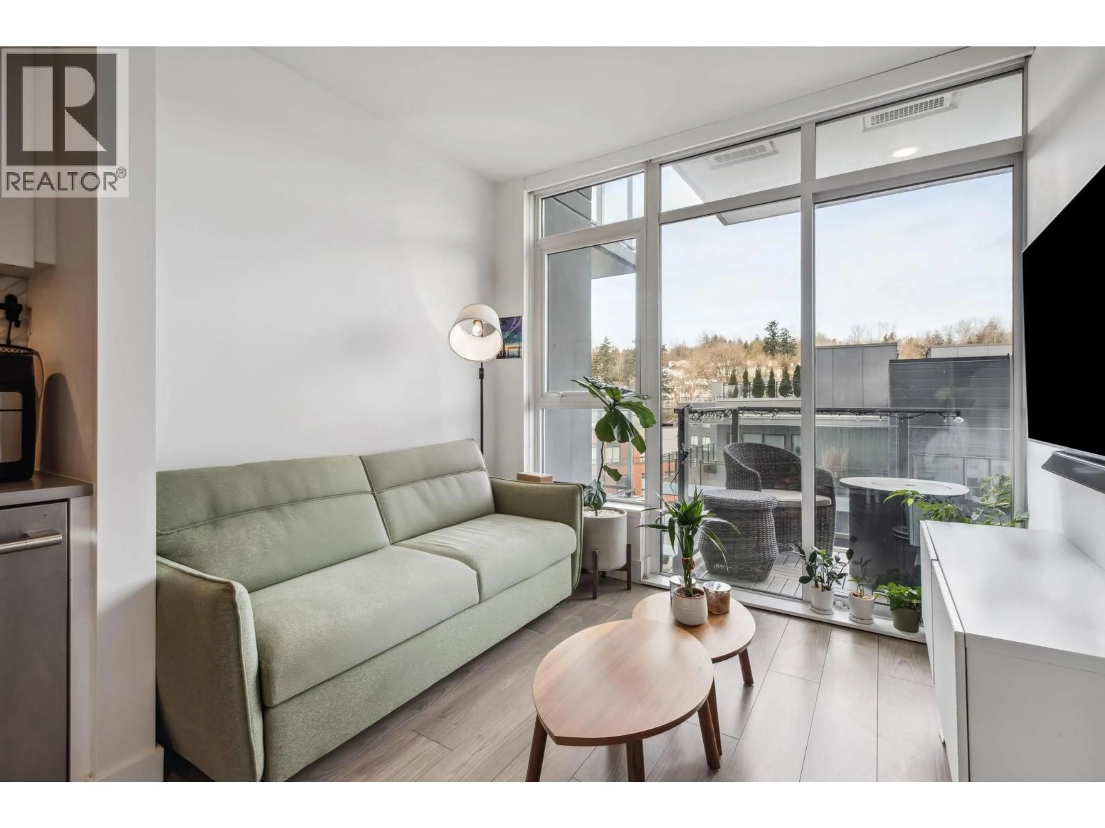 Living room with furniture, unknown for 702 - 3581 KENT AVE NORTH, Vancouver British Columbia V5S0H6