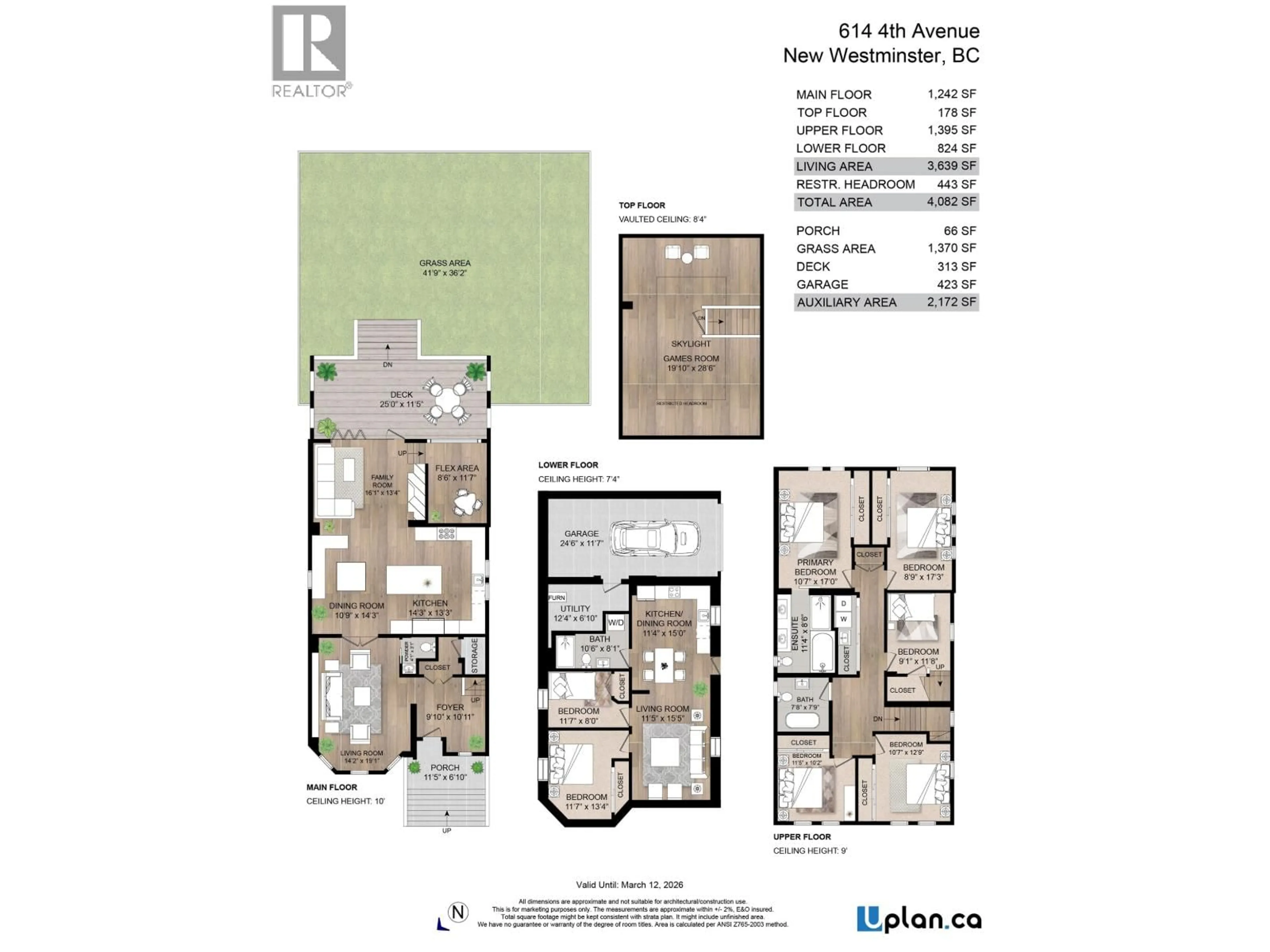 Floor plan for 614 FOURTH AVENUE, New Westminster British Columbia V3M1S4