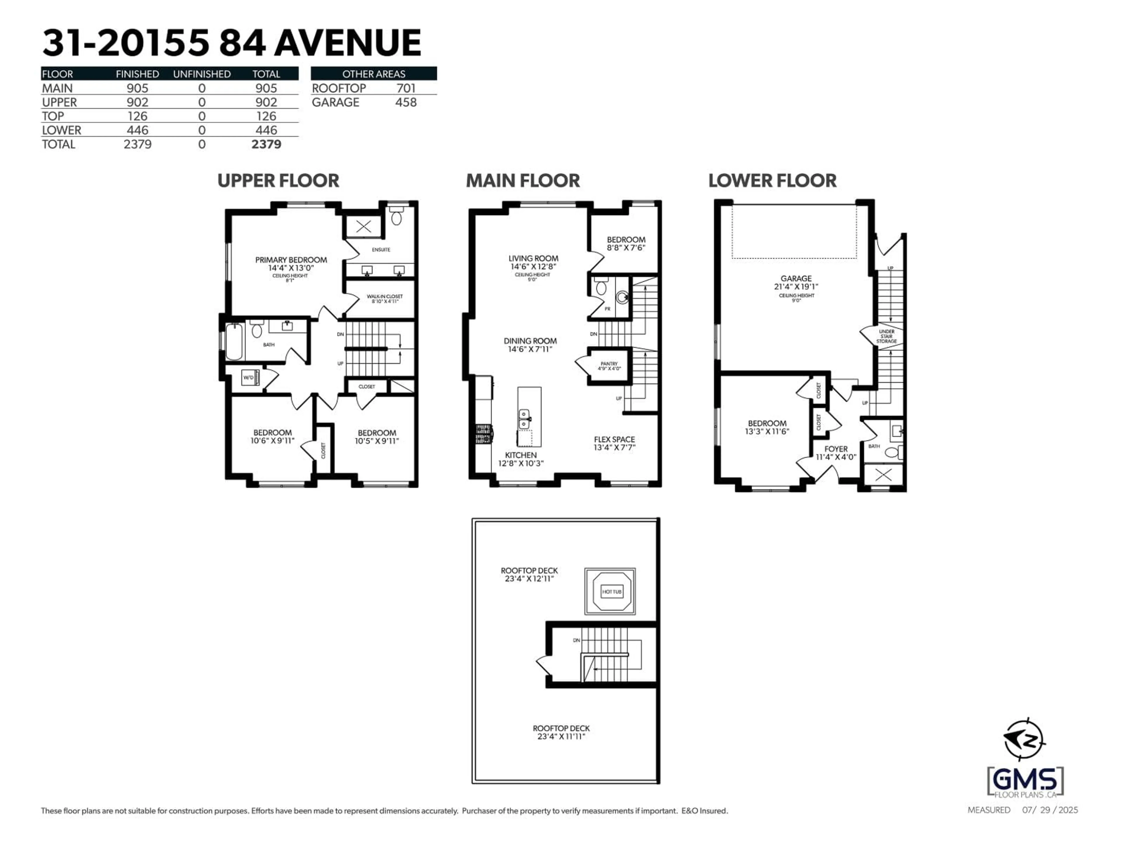 Floor plan for 31 - 20155 84, Langley British Columbia V2Y3R3